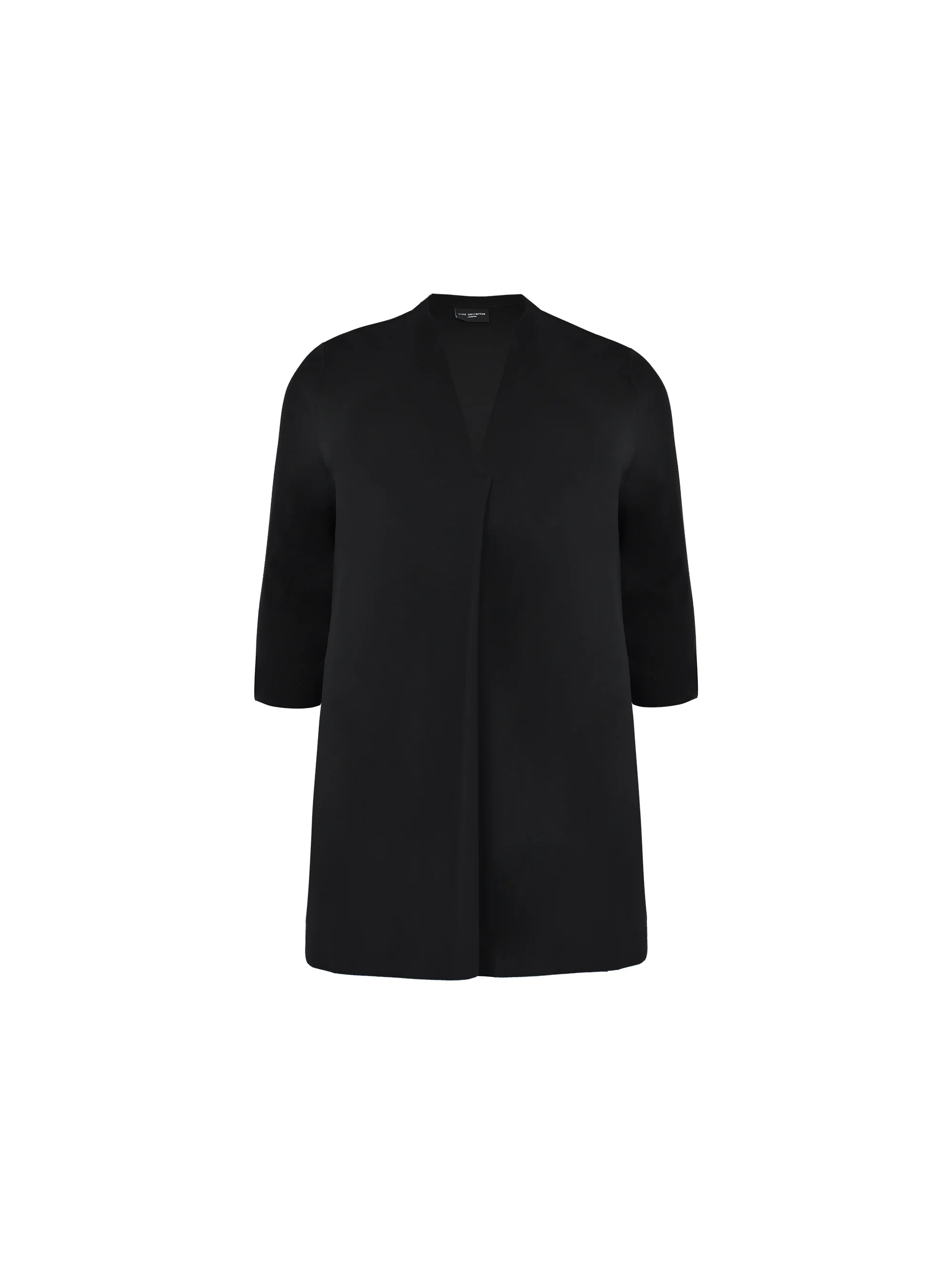 Black Jersey Pleat Front Tunic - Image 4