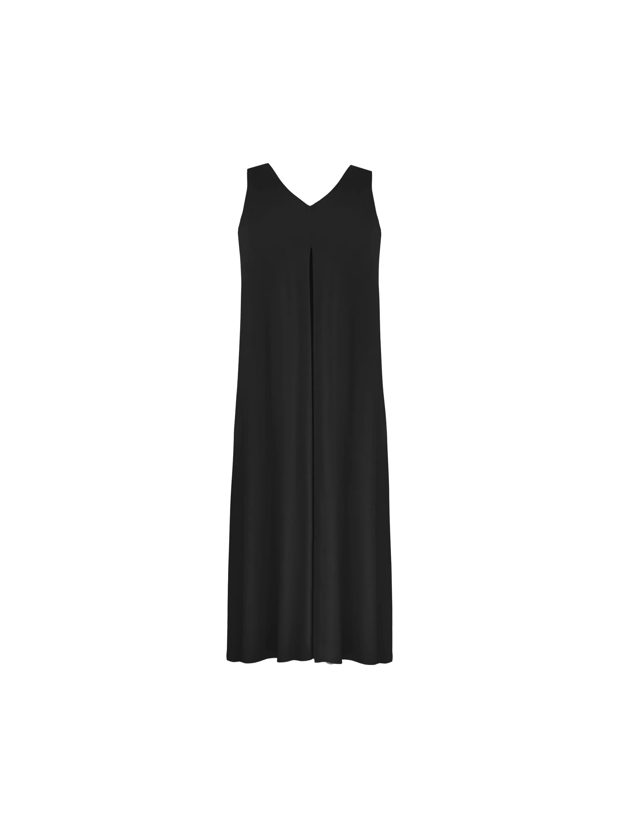 Black Jersey Relaxed Midaxi Dress - Image 4