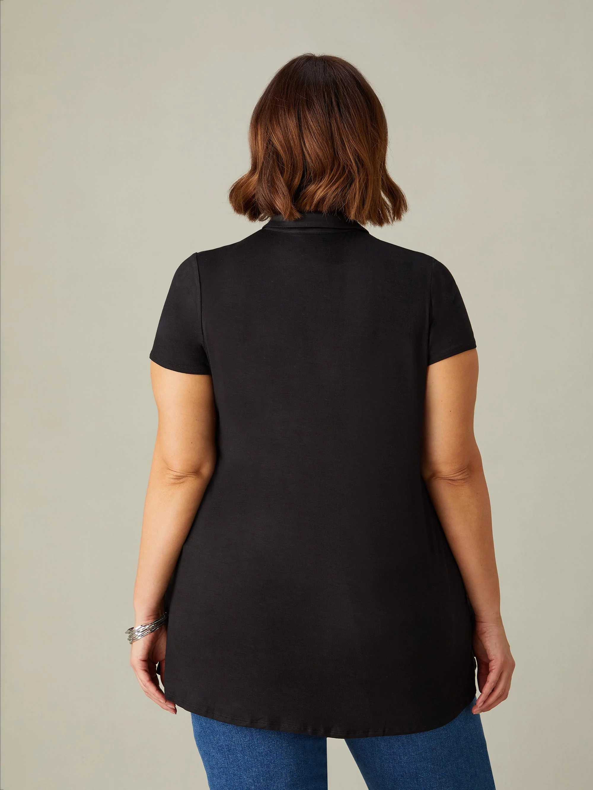 Black Jersey Relaxed Shirt - Image 3