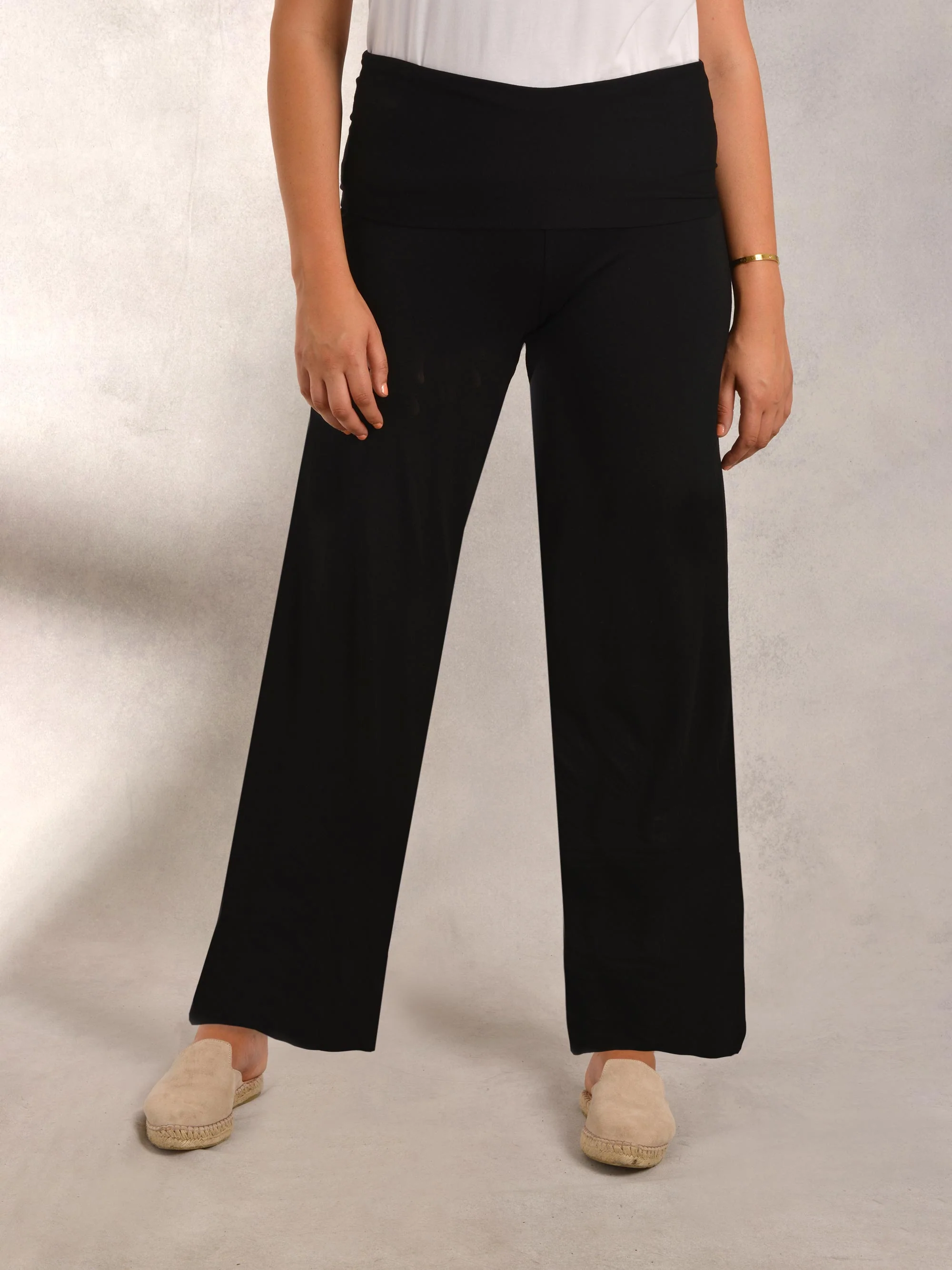 Jersey Relaxed Wide Leg Trousers - Image 2