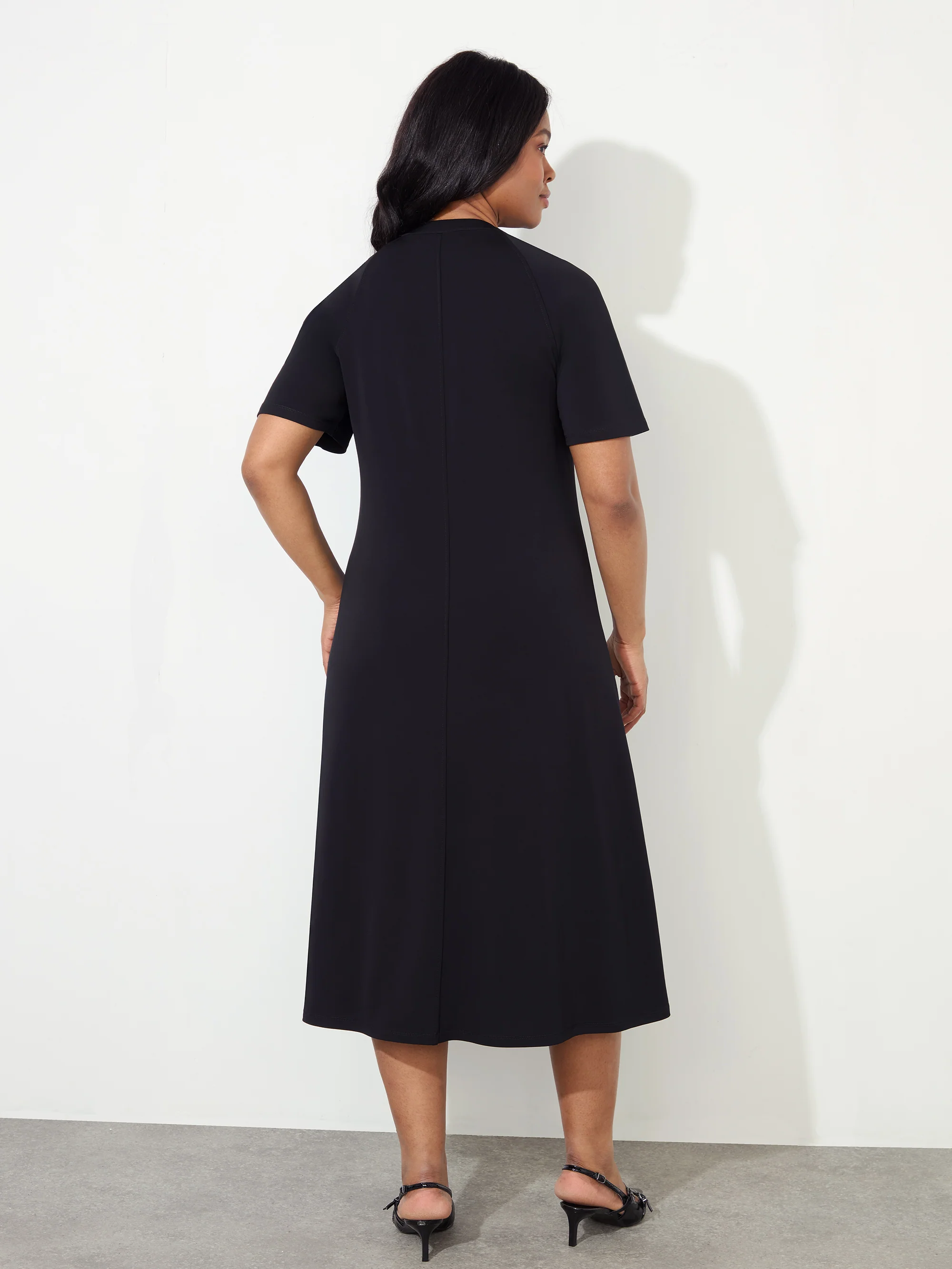 Premium Crepe Jersey Raglan Sleeve Dress - Image 5