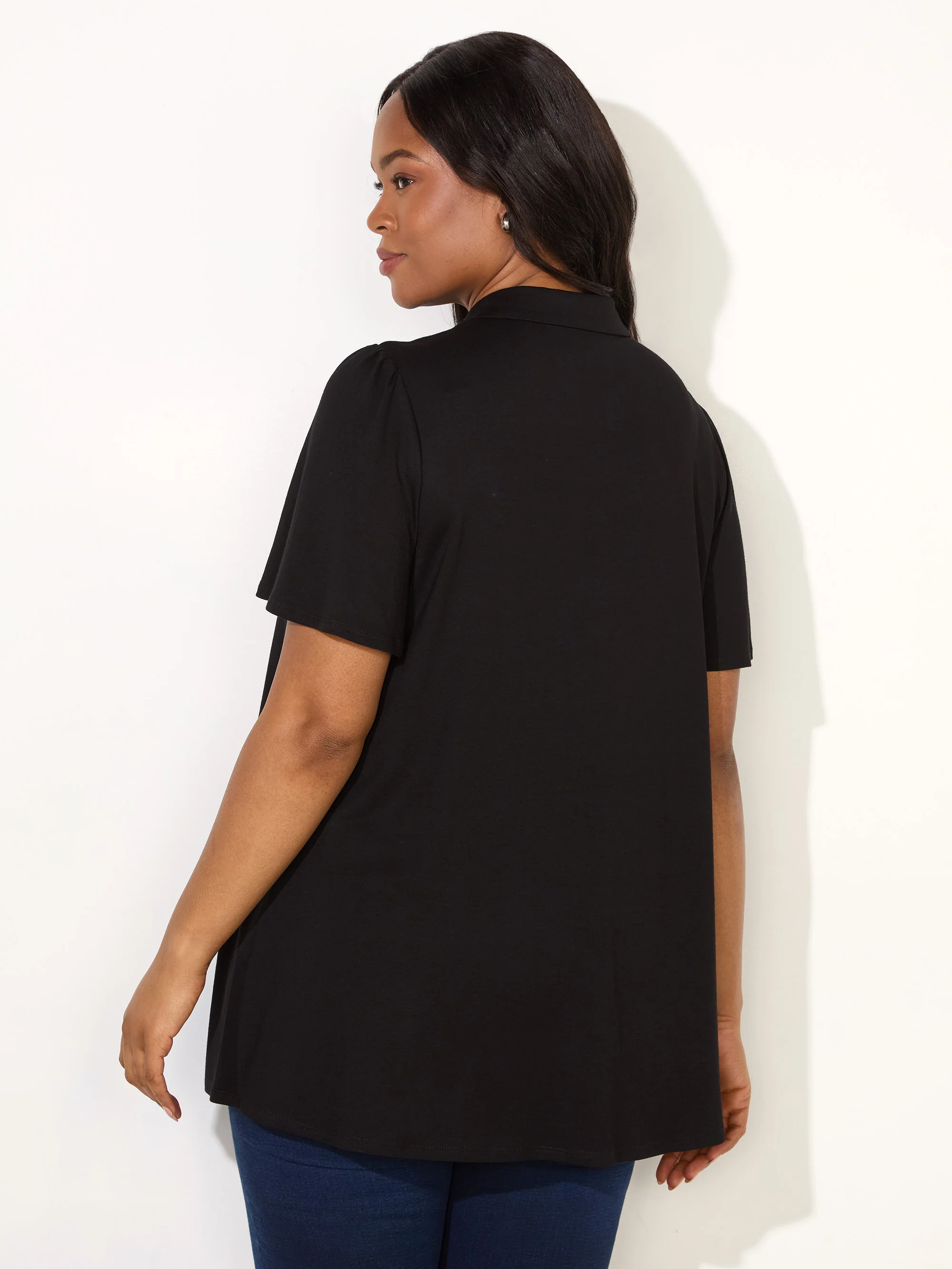Black Jersey Short Sleeve Shirt - Image 3