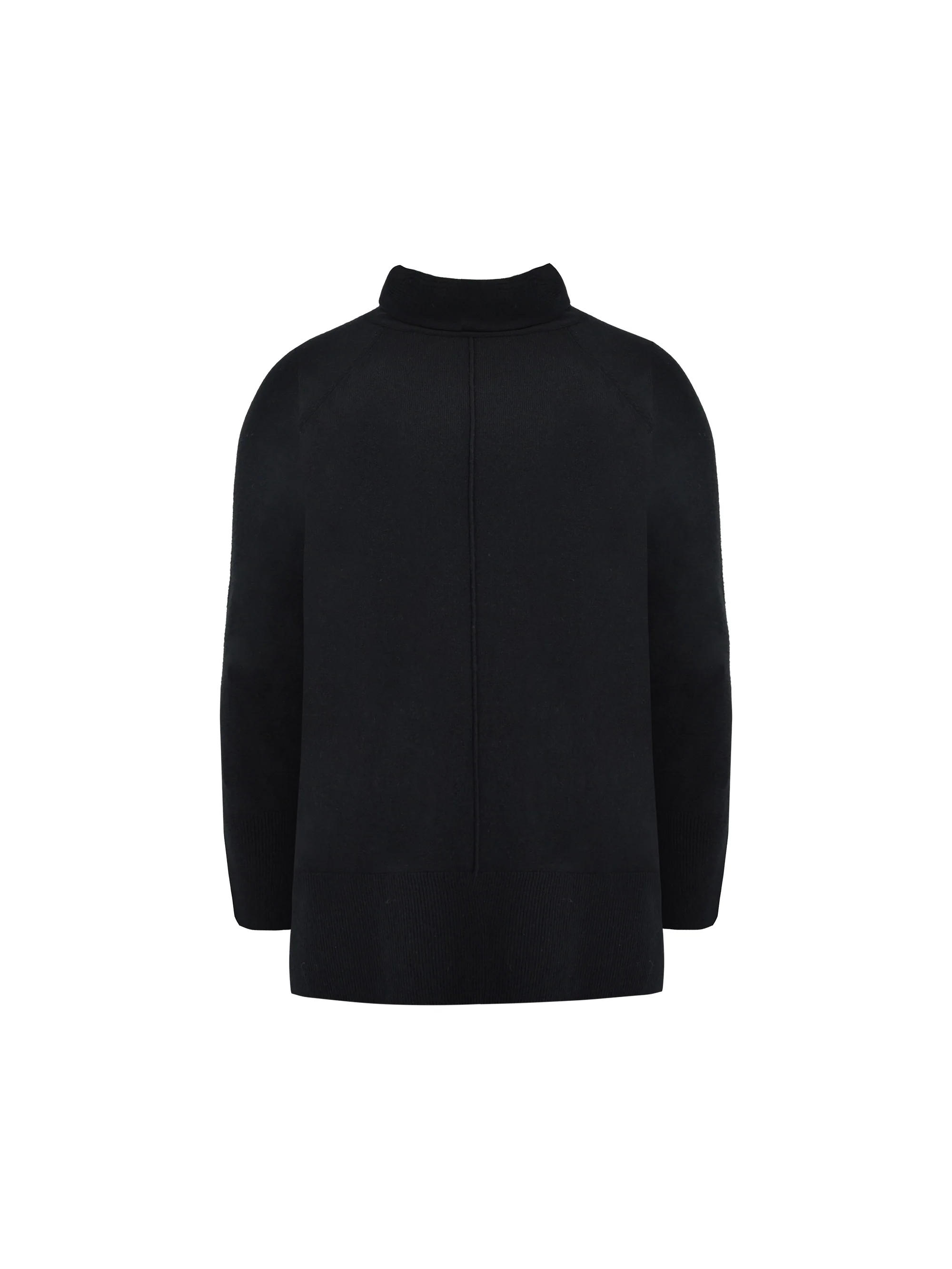 Black Roll Neck Longline Jumper - Image 6
