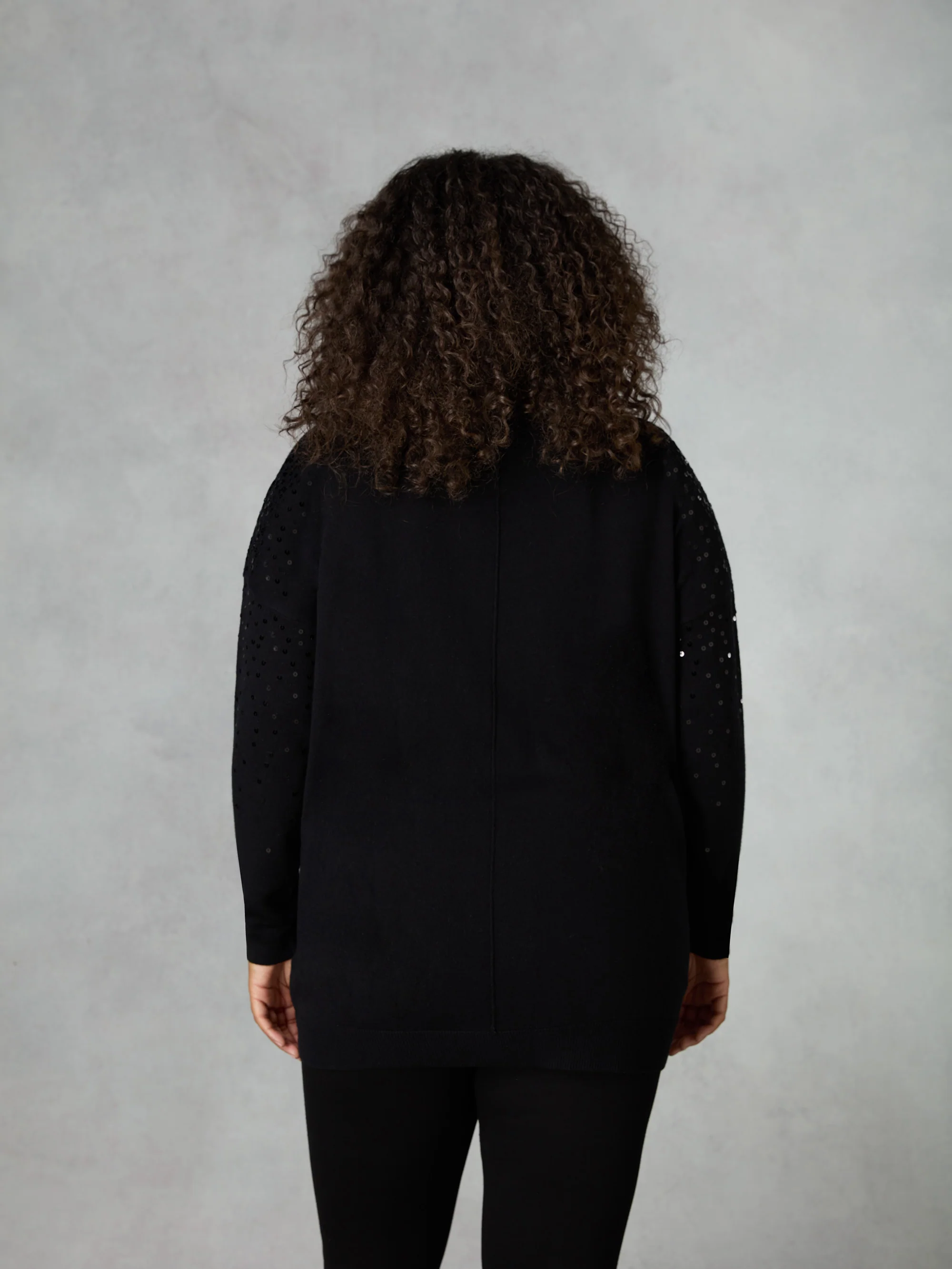 Black Sequin Jumper - Image 5