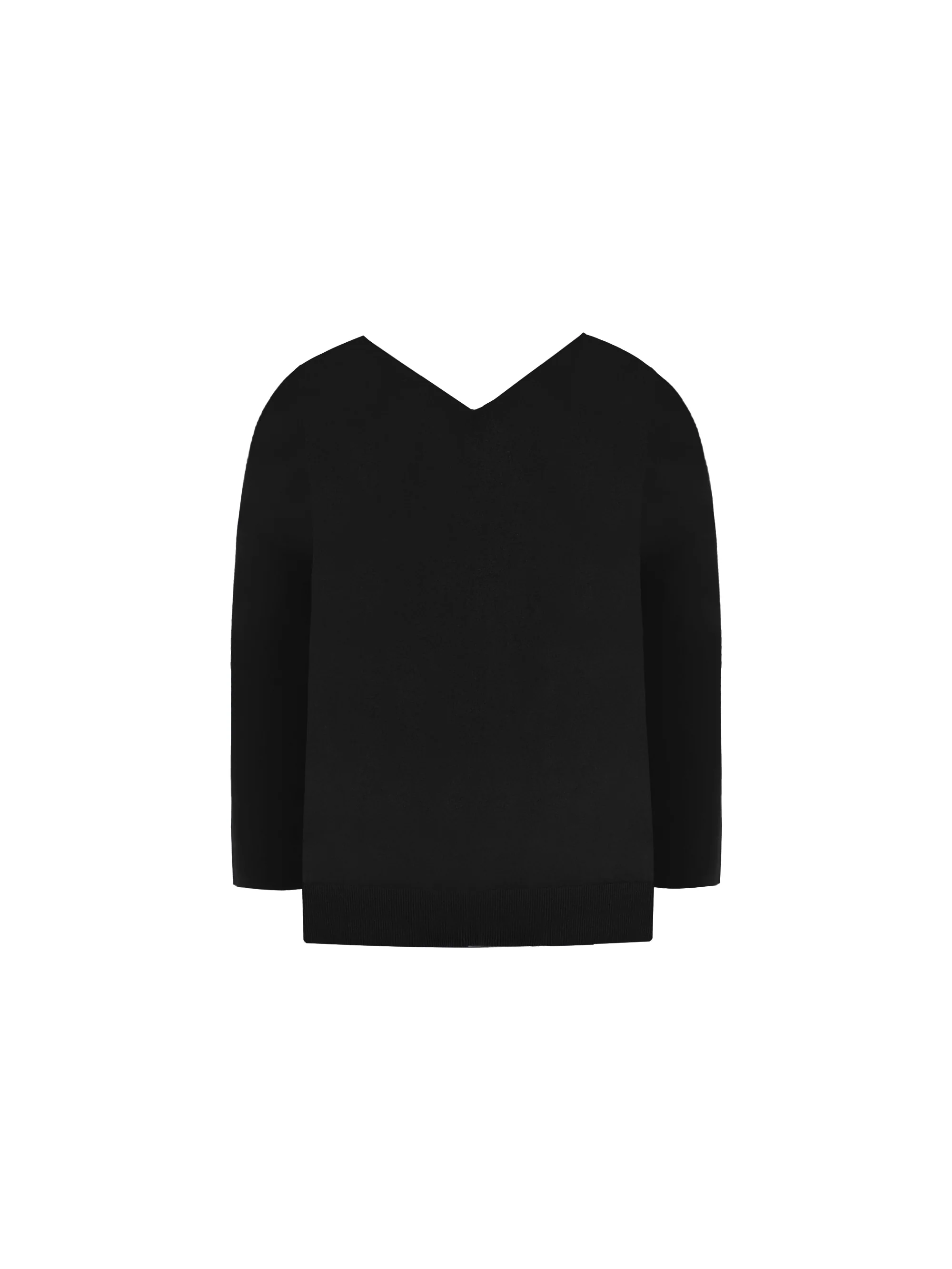 Black V-Neck Relaxed Jumper - Image 4