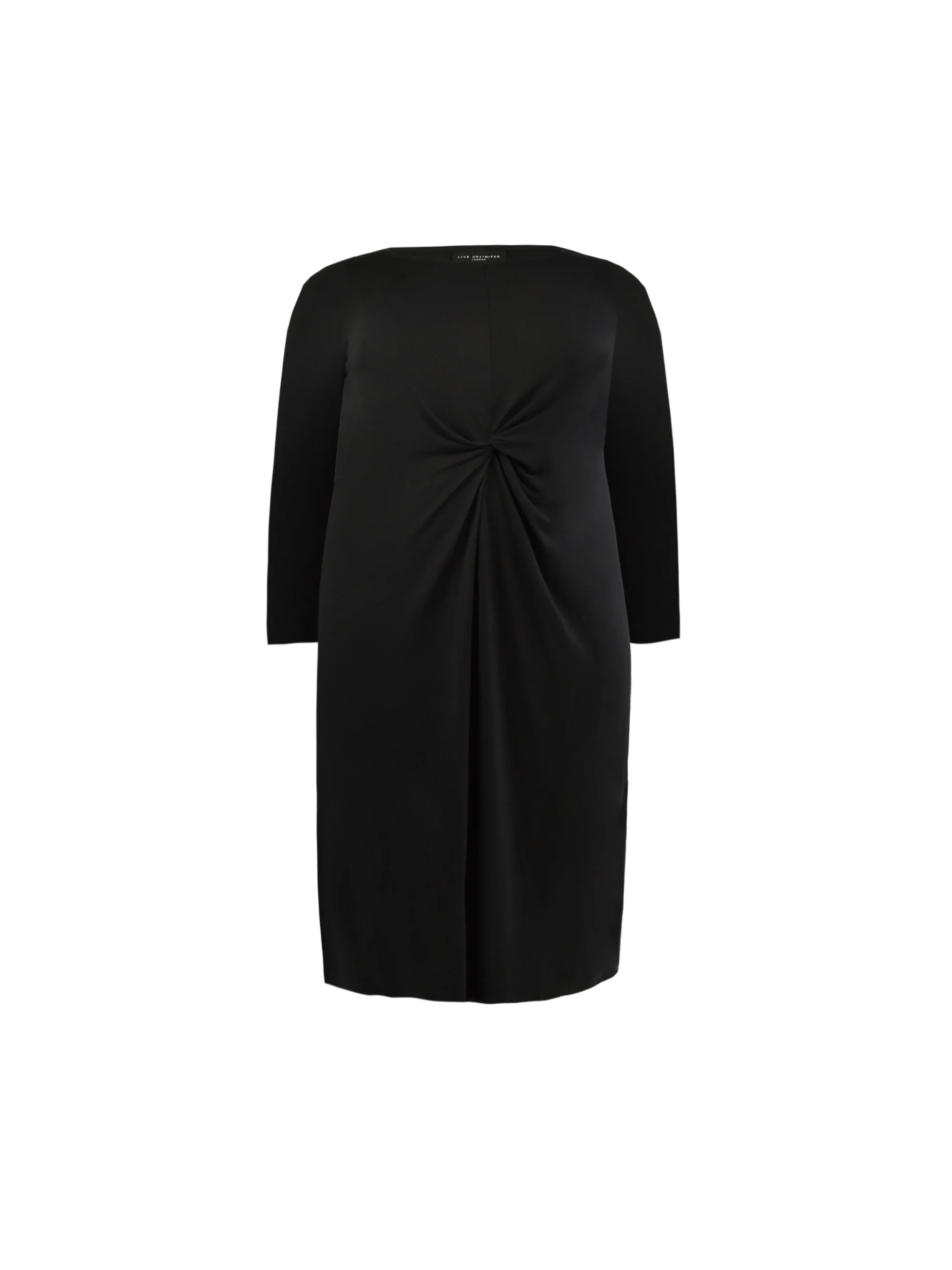 Black Knot Waist Jersey T-Shirt Dress - Image 4
