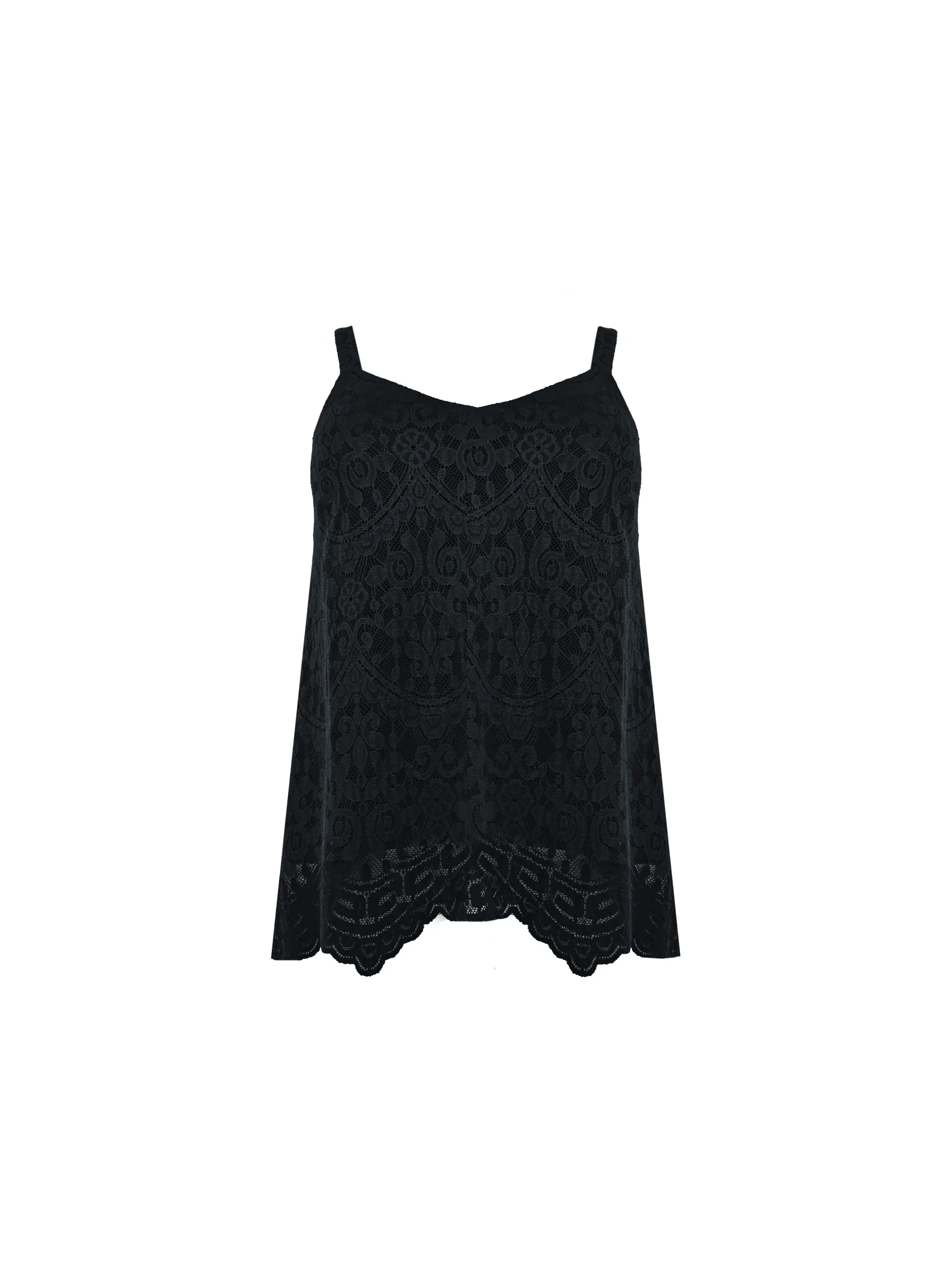 Black Lace Vest Top - Image 4