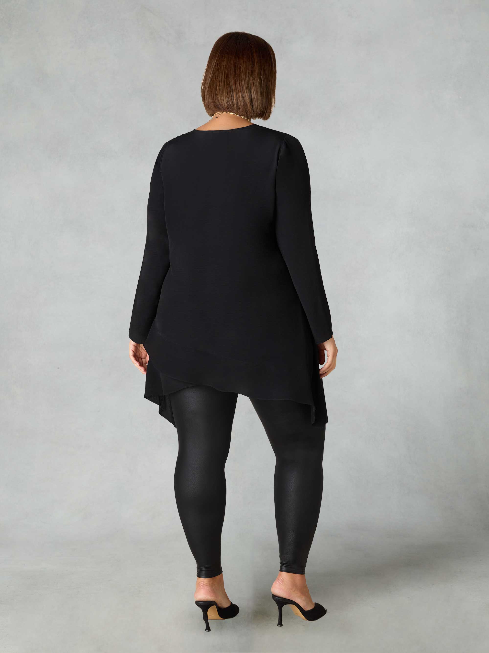 Black Ladder Trim High Low Tunic - Image 3
