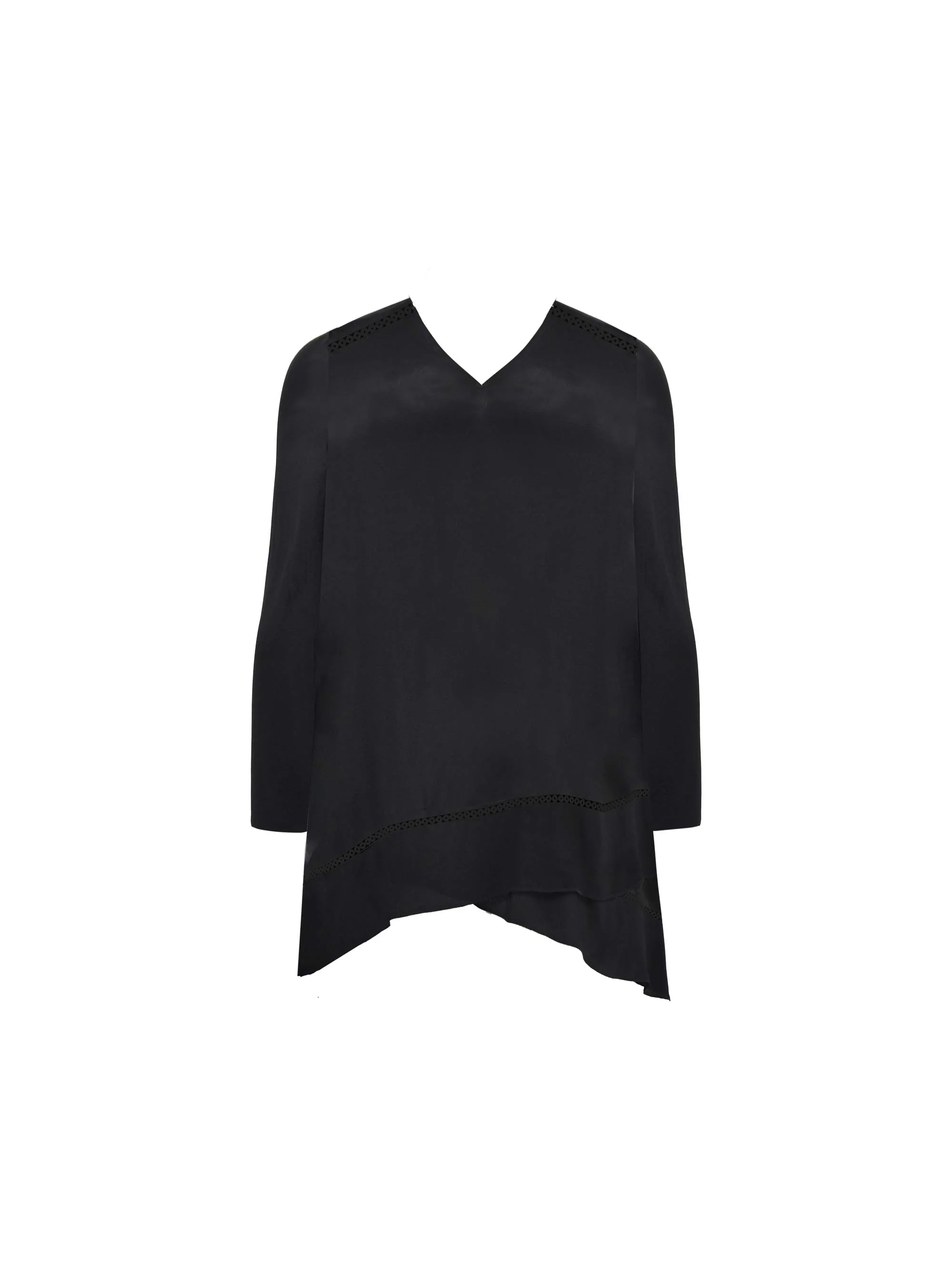 Black Ladder Trim High Low Tunic - Image 4