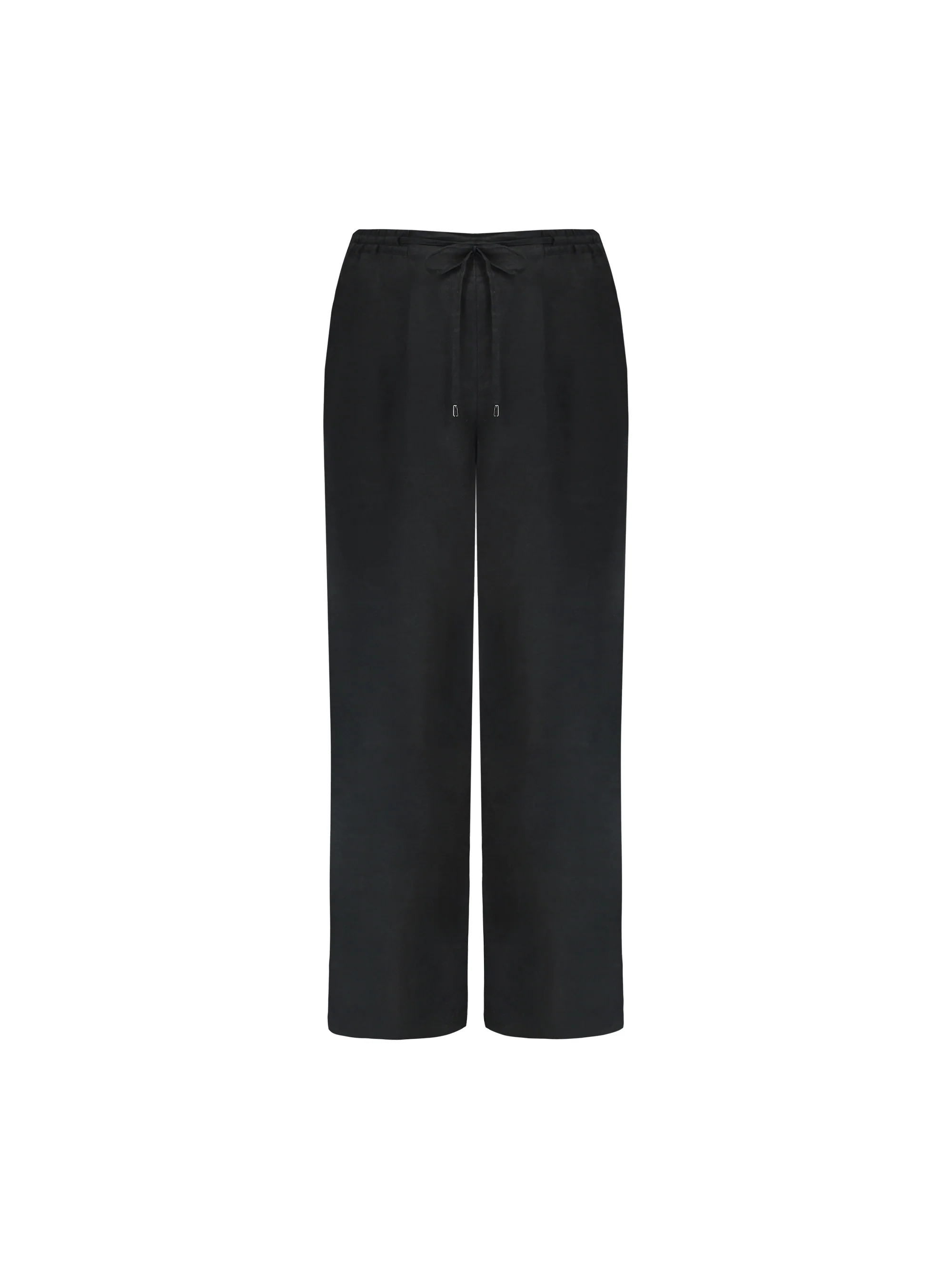 Black Linen Cropped Trouser - Image 4