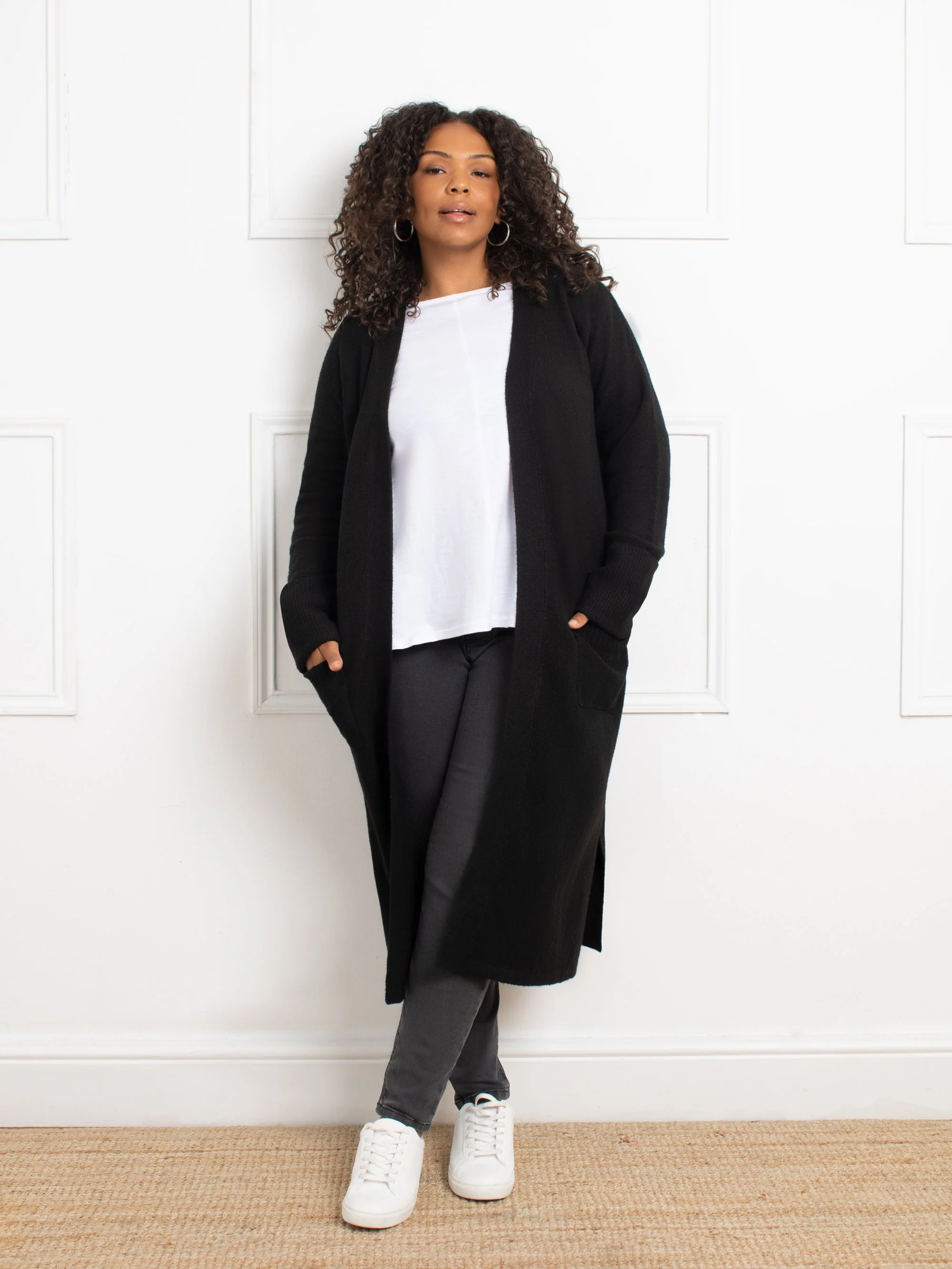 Black Longline Cardigan - Image 7