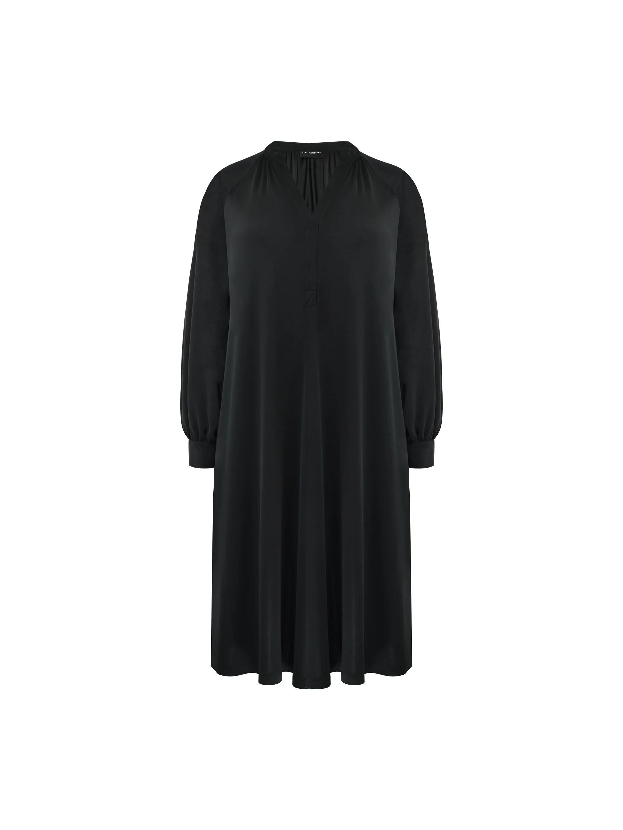 Black Modal Jersey Swing Dress - Image 4