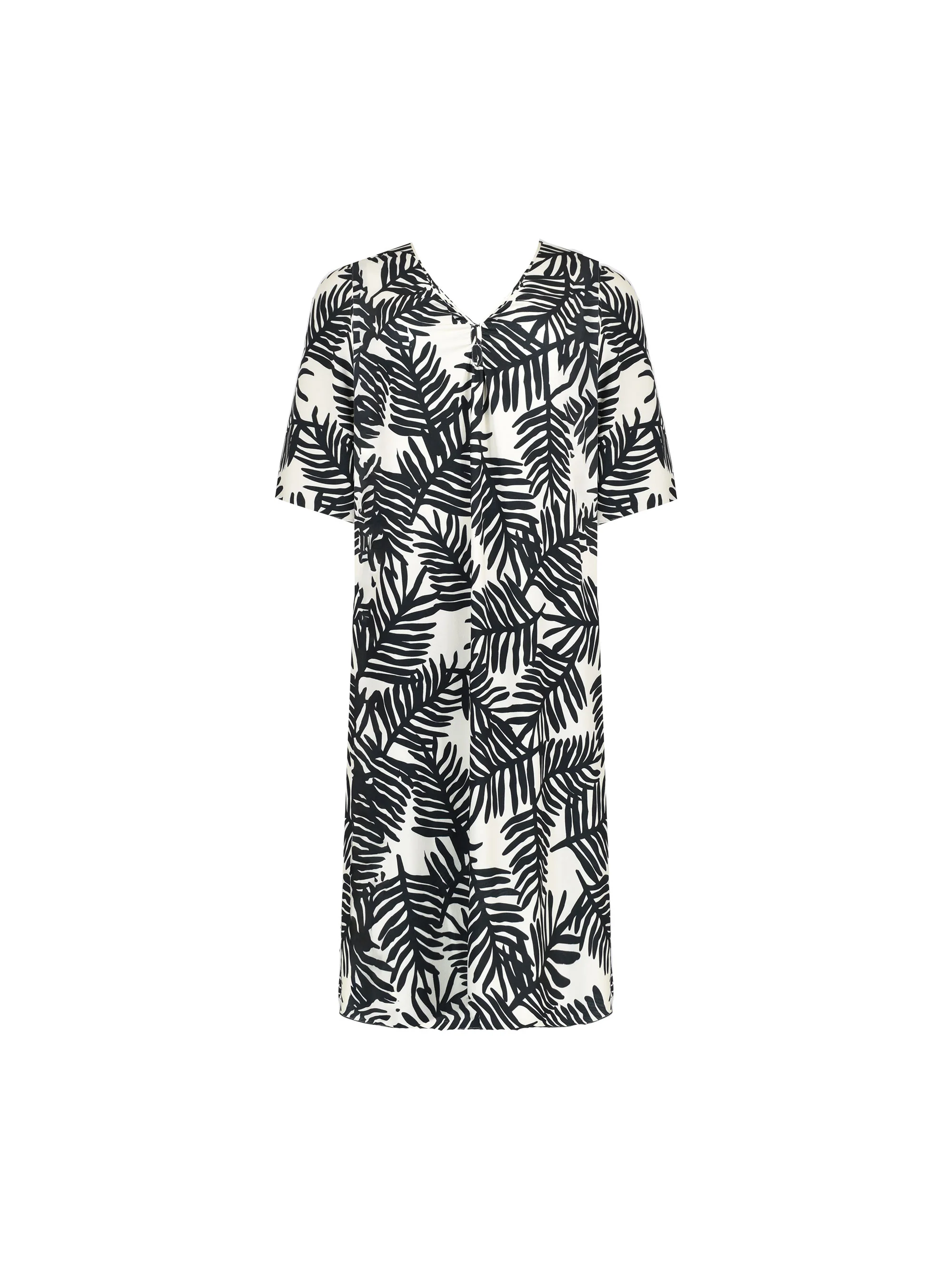 Black Palm Print Keyhole Midaxi Dress - Image 6