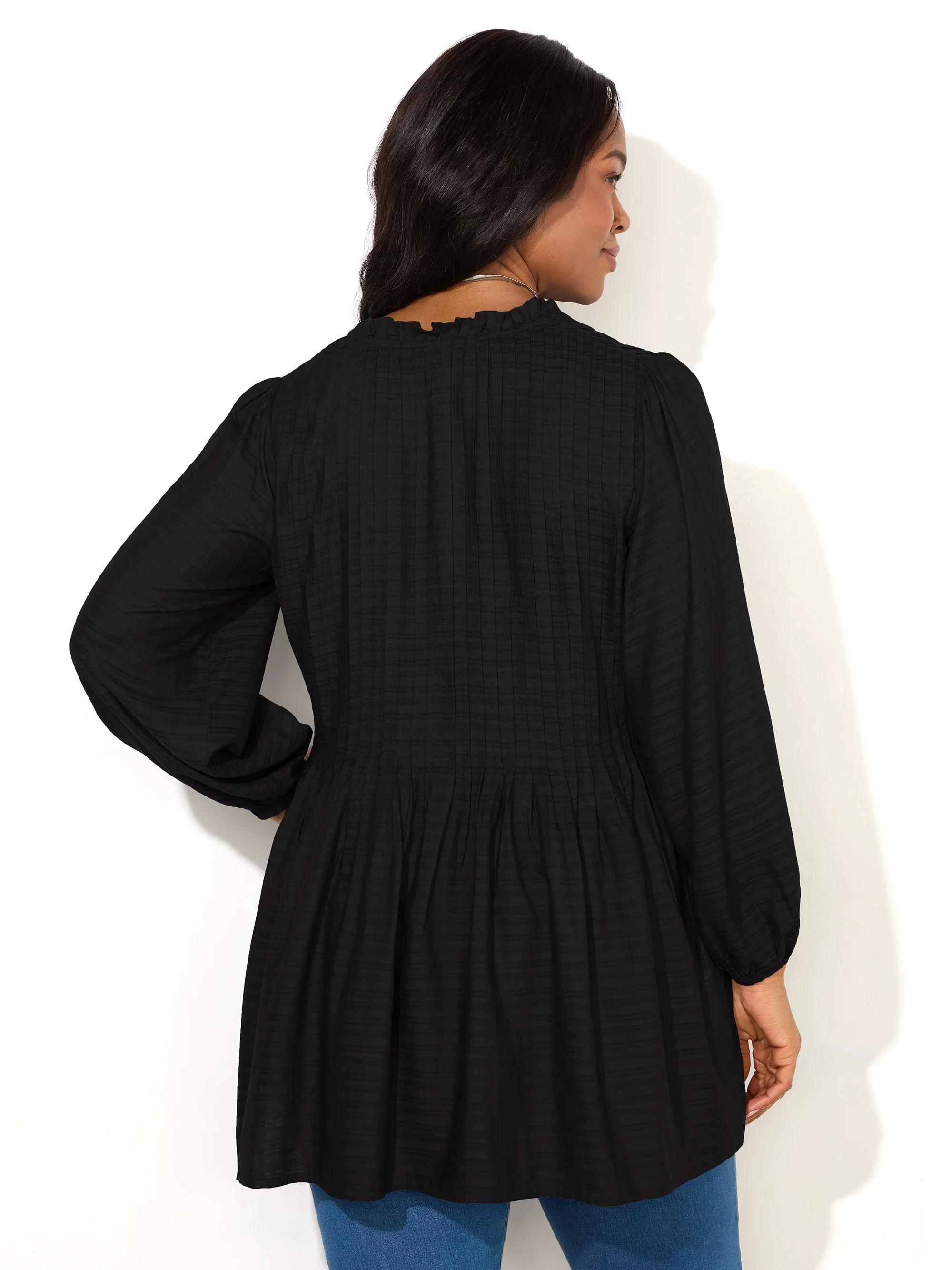 Black Pintuck Tunic - Image 4