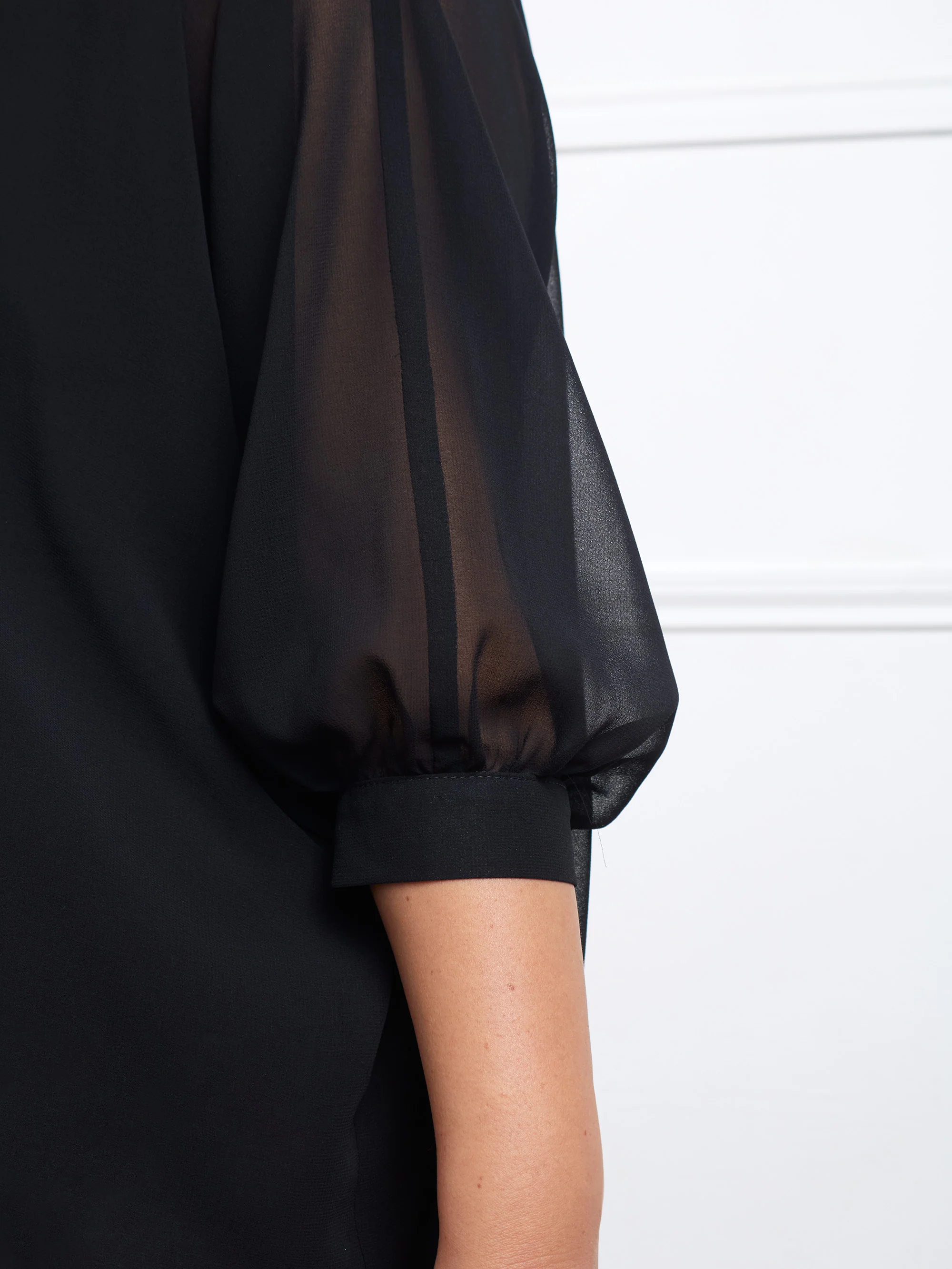 Black Pleat Front Top - Image 3