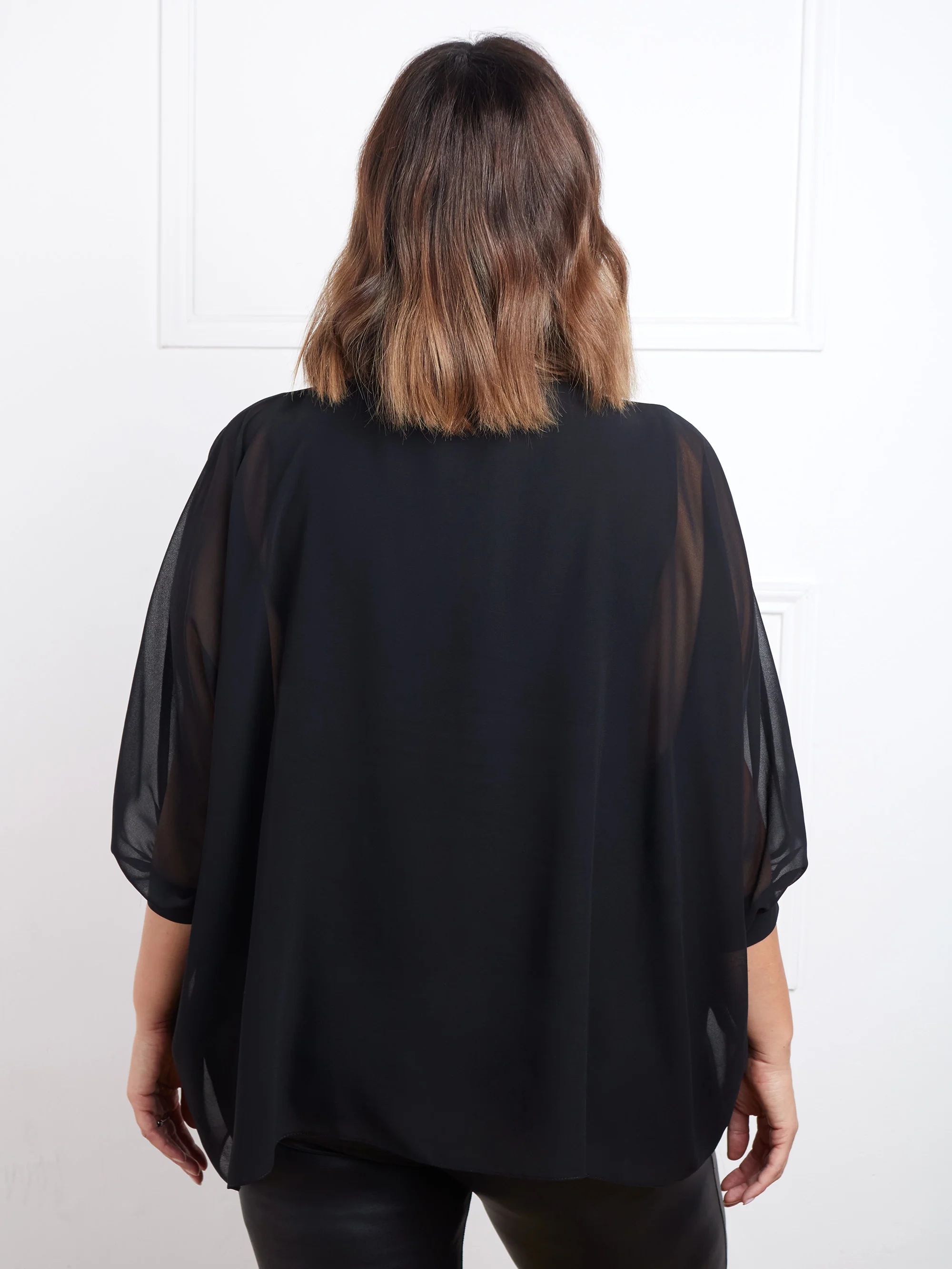 Black Pleat Front Top - Image 4