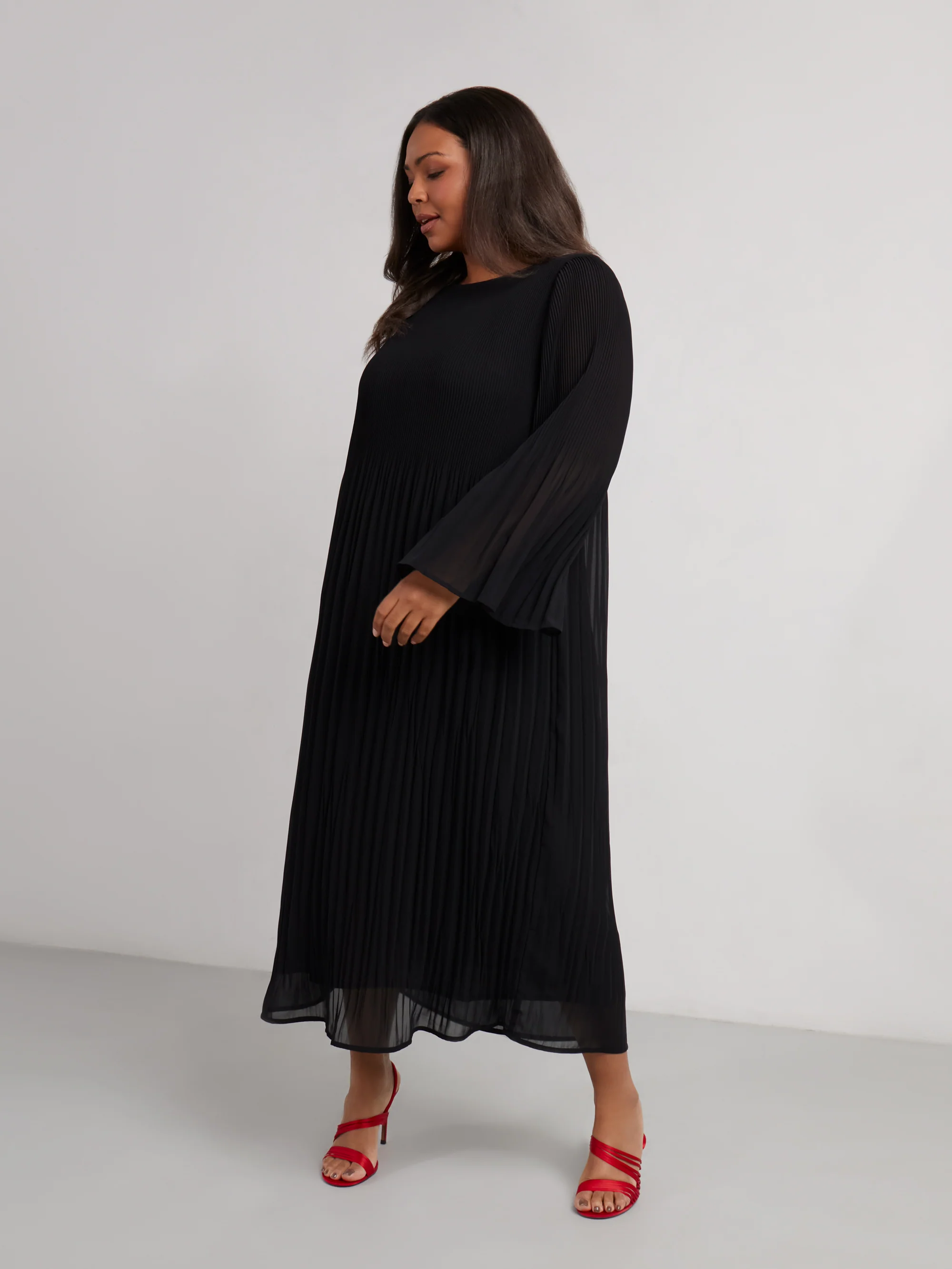 Black Pleated Dress - Image 7