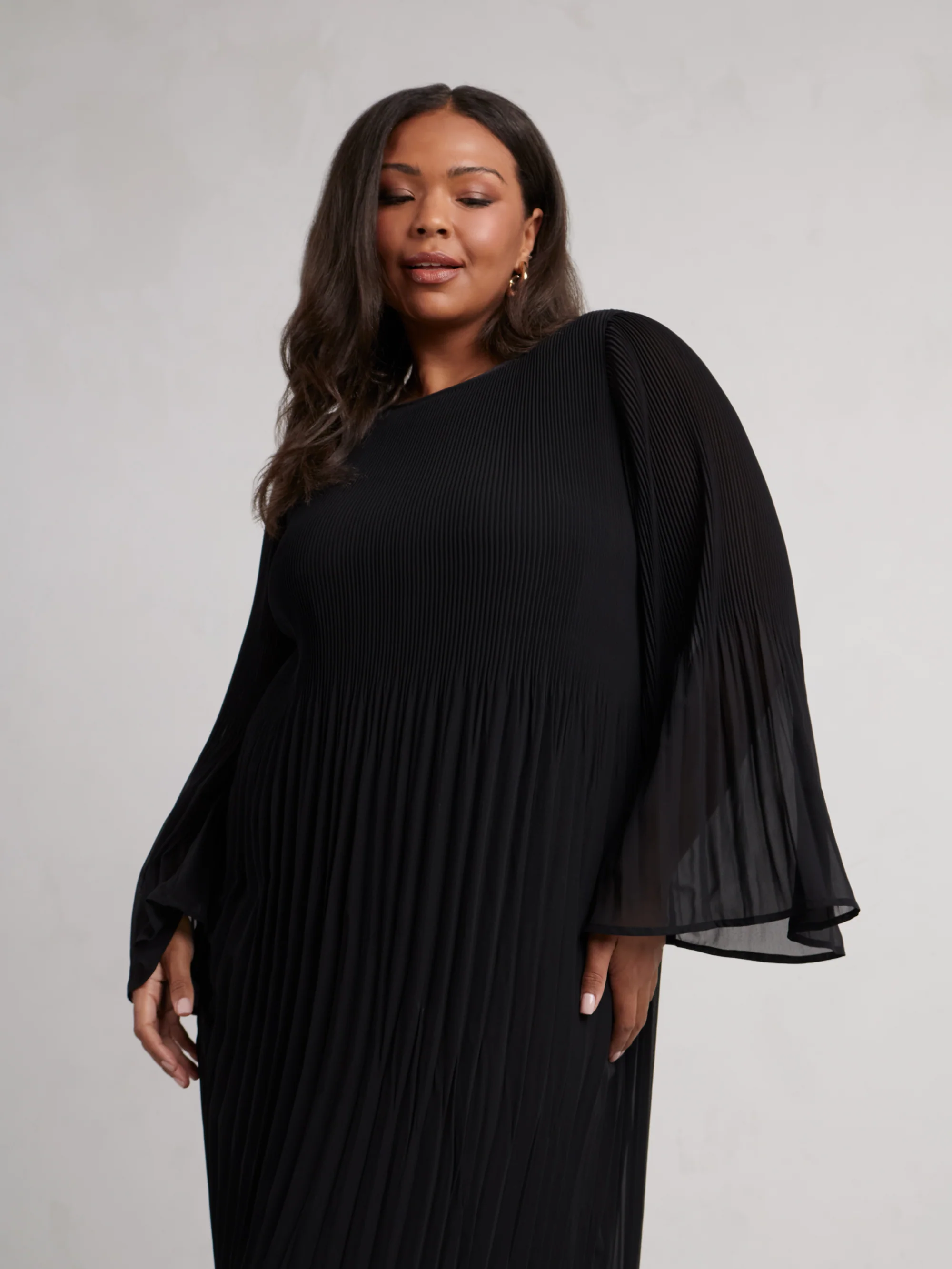 Black Pleated Dress - Image 8