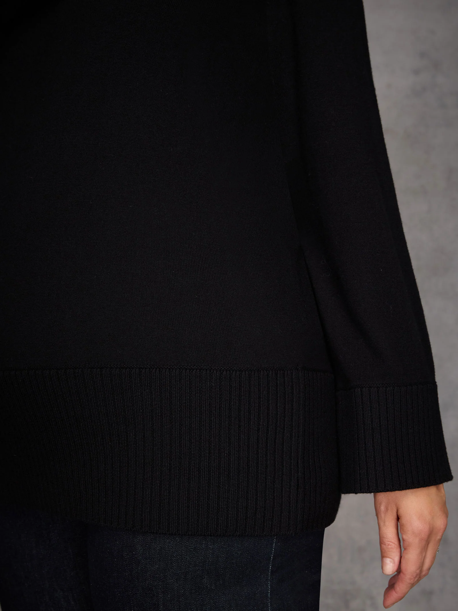 Black Polo Knit Jumper - Image 5