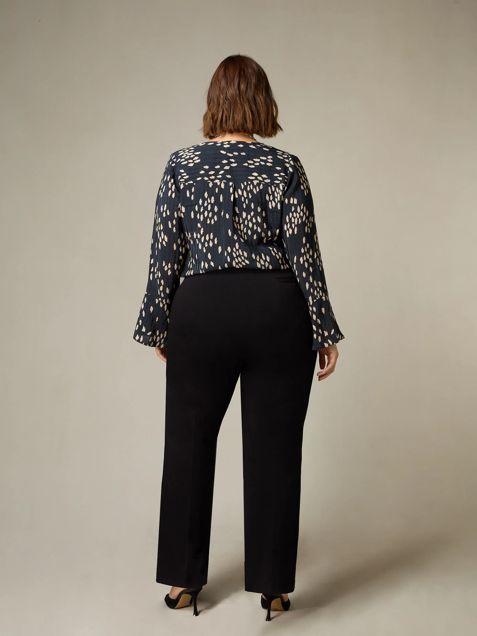 Black Ponte Bootleg Trousers - Image 4