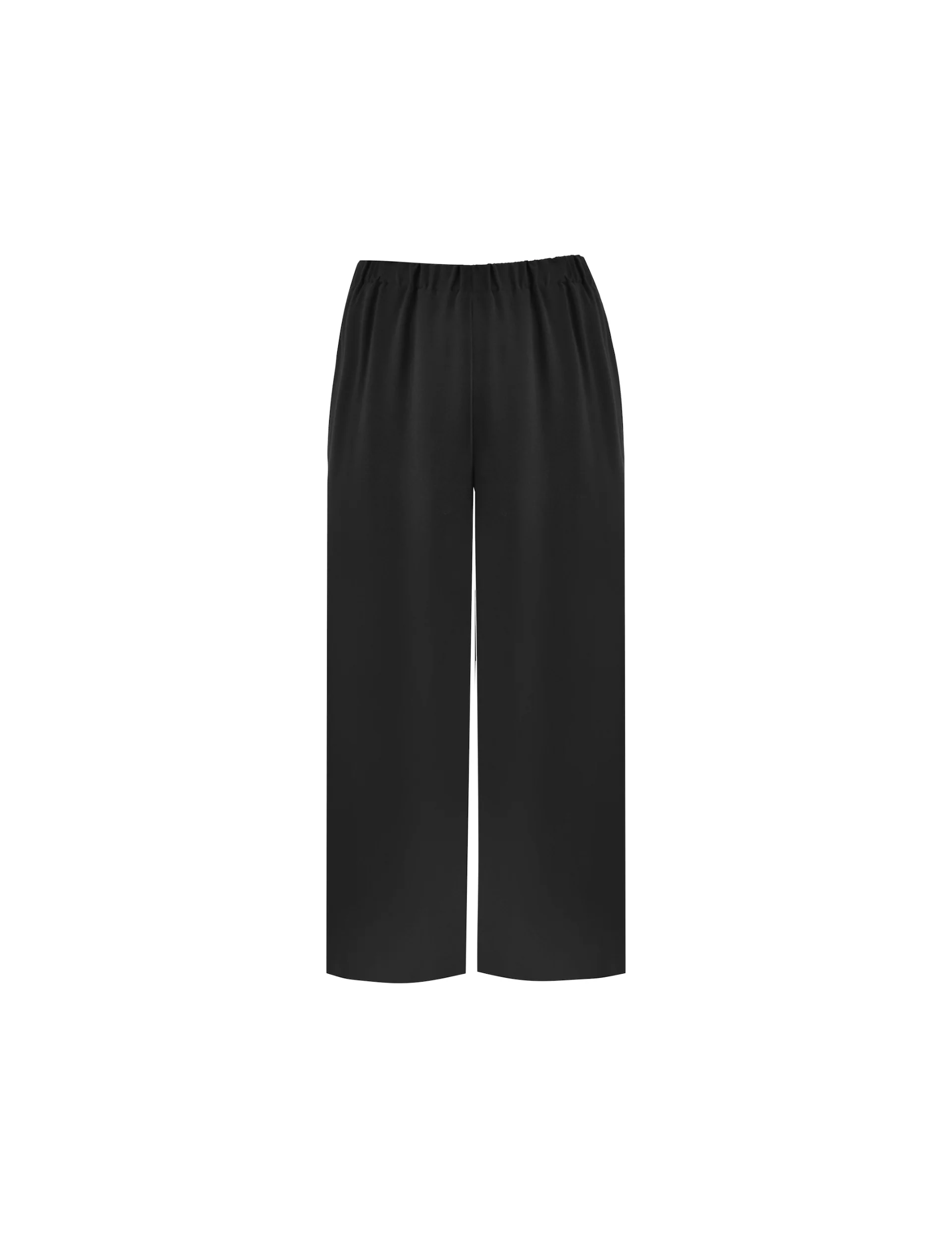 Black Pull-On Cropped Trousers - Image 4