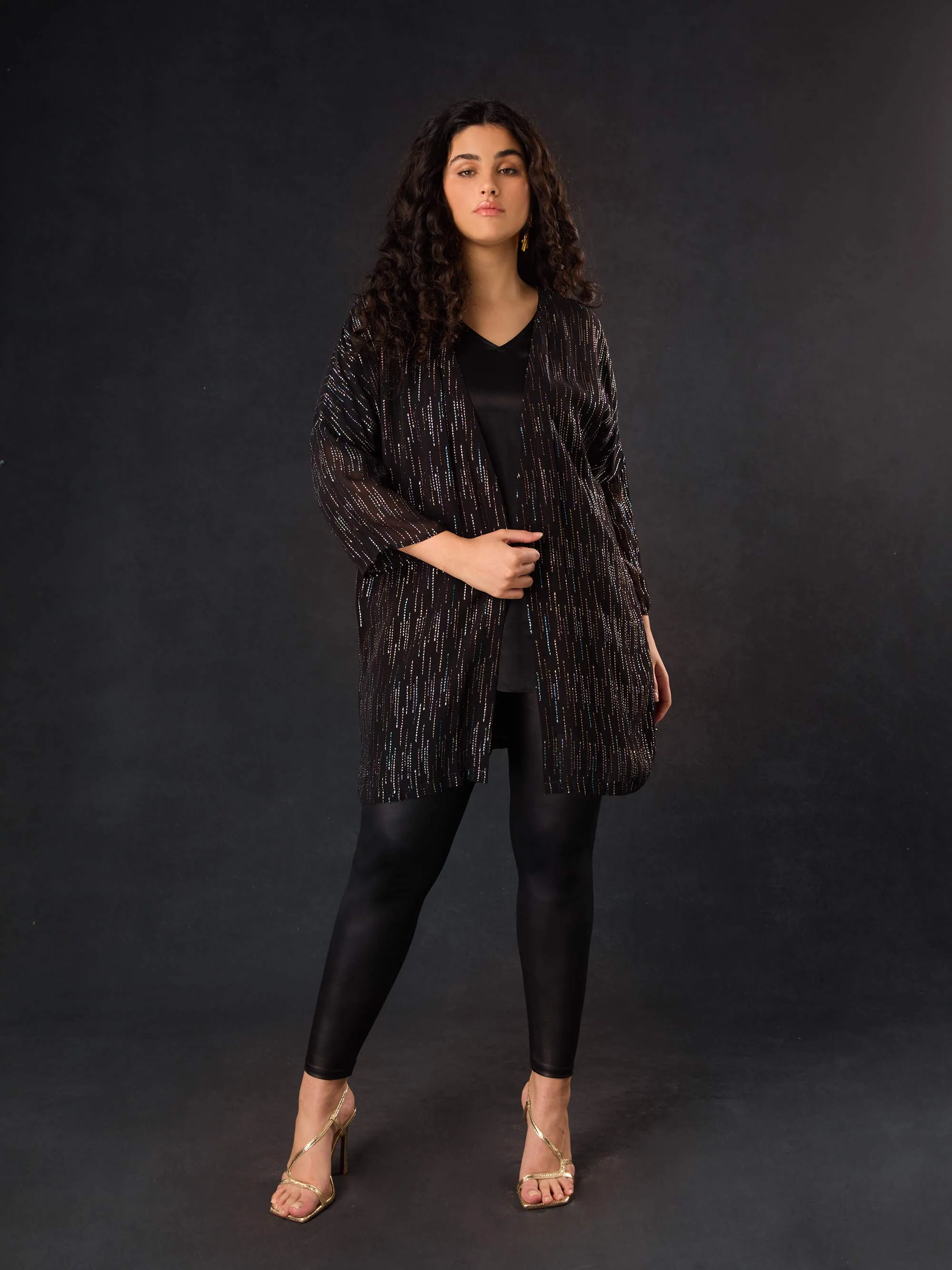 Black Rainbow Metallic Jacket - Image 2