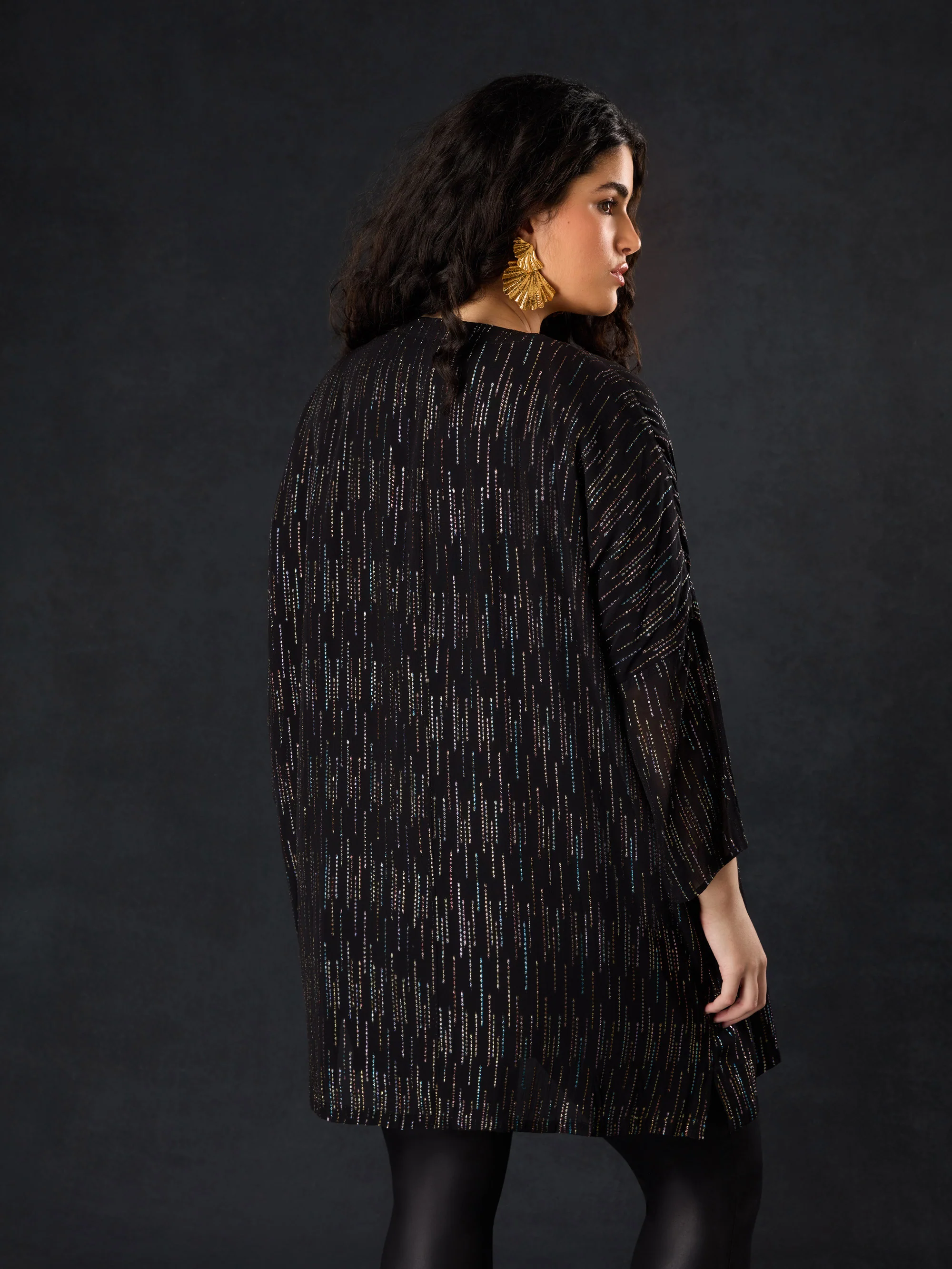 Black Rainbow Metallic Jacket - Image 5