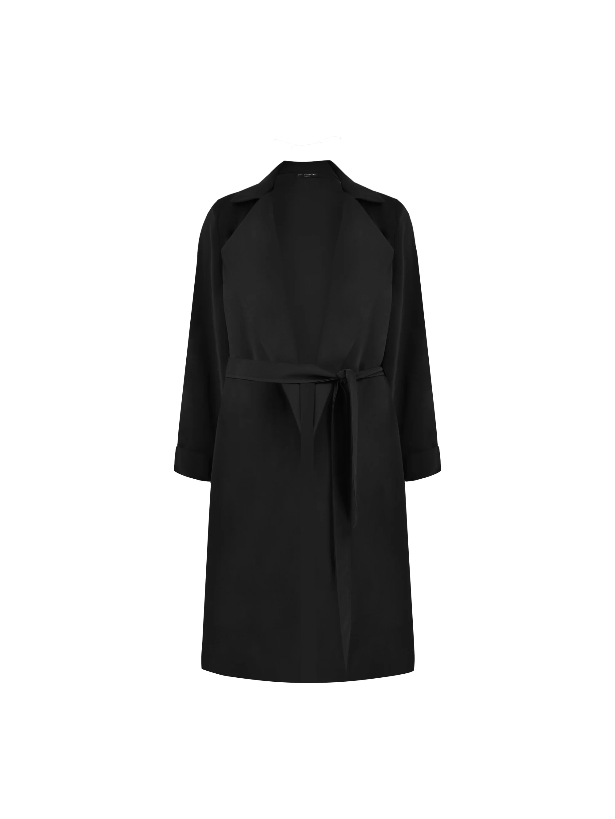 Black Relaxed Tailored Duster - Image 8