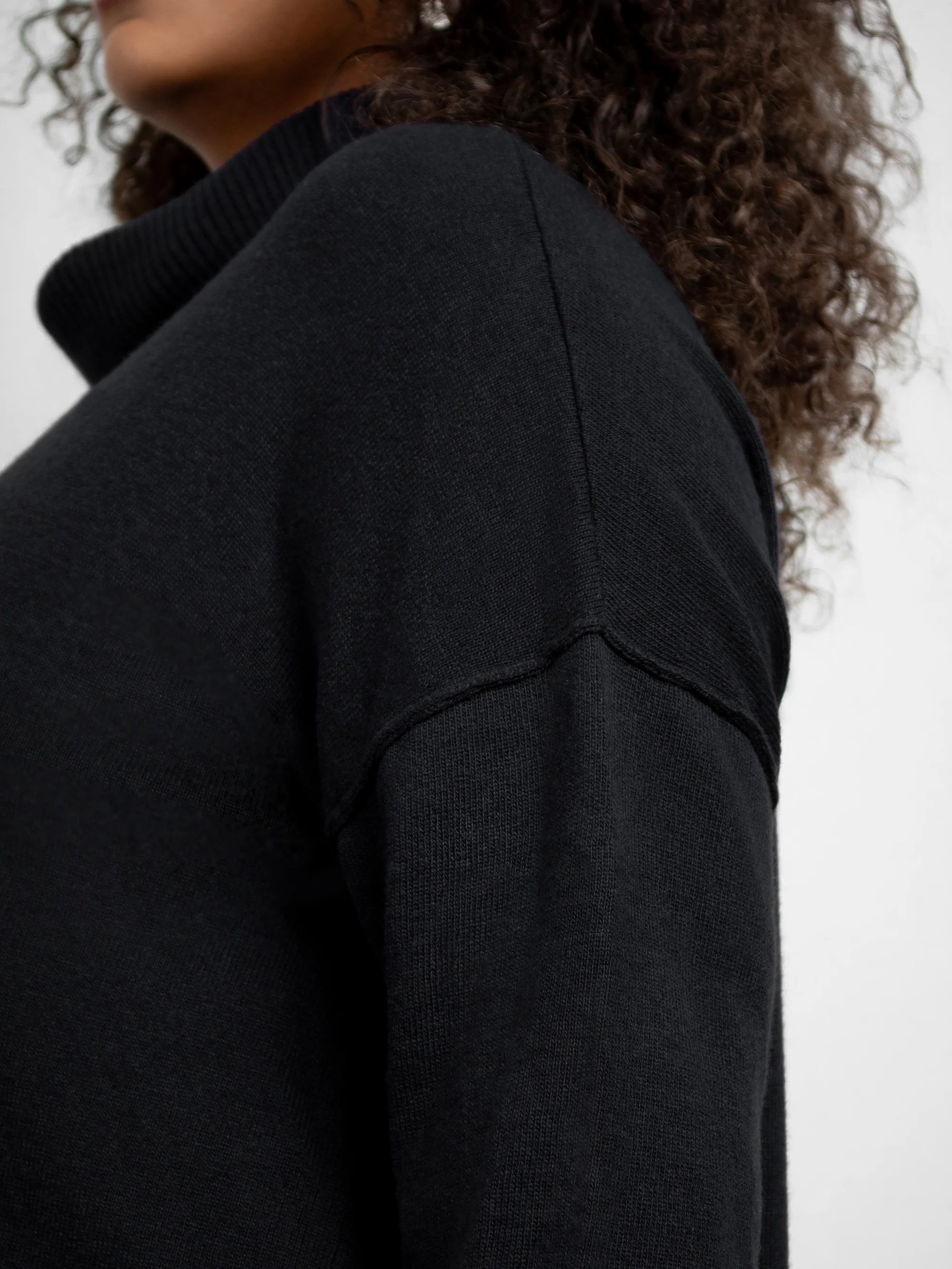 Black Roll Neck Jumper - Image 2
