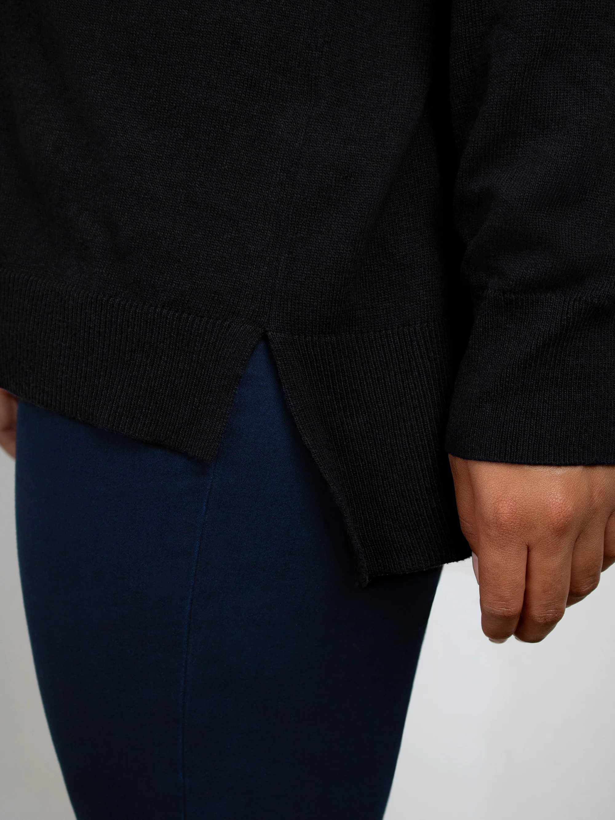 Black Roll Neck Jumper - Image 3