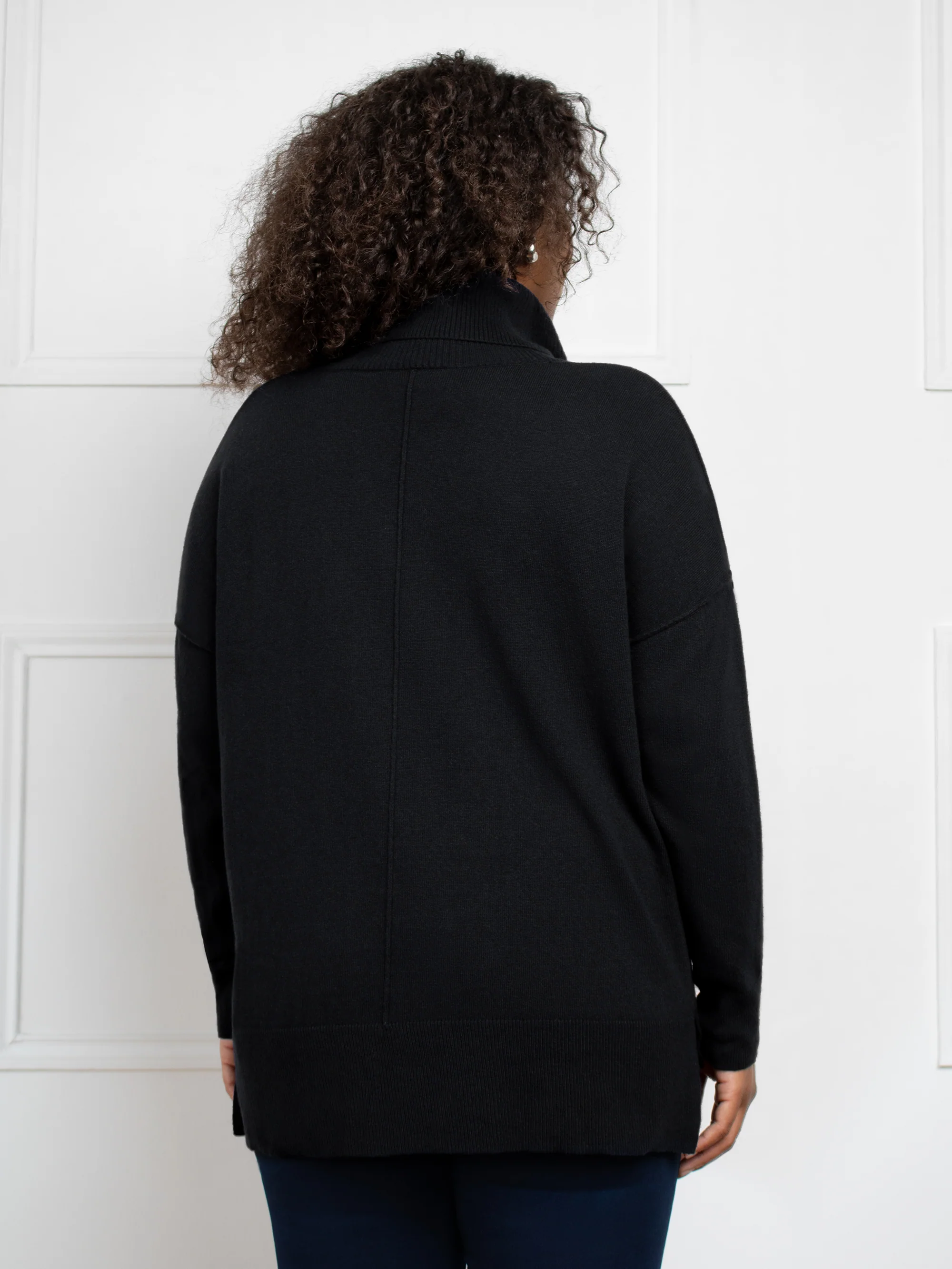 Black Roll Neck Jumper - Image 4