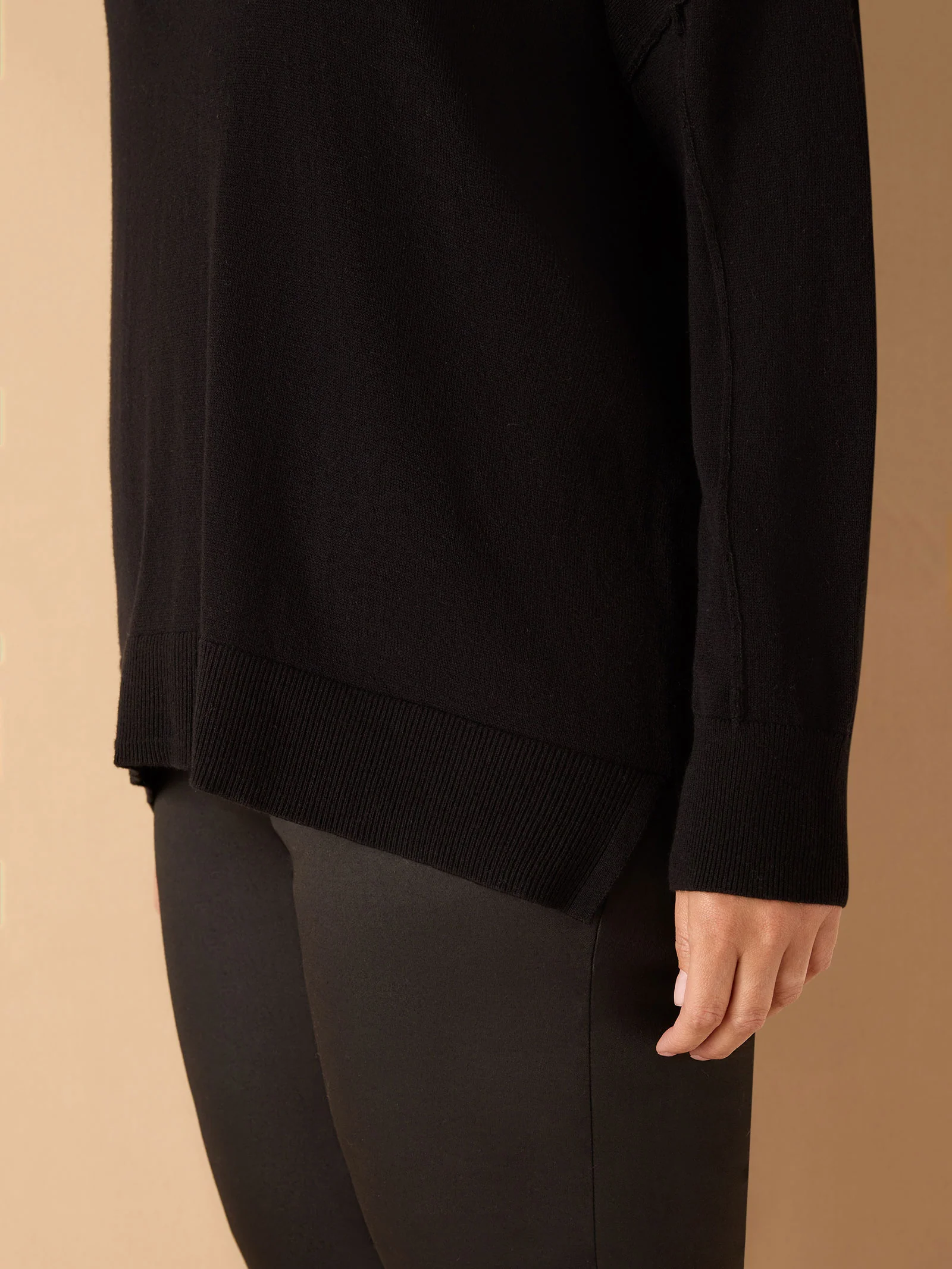 Black Roll Neck Knit Jumper - Image 4