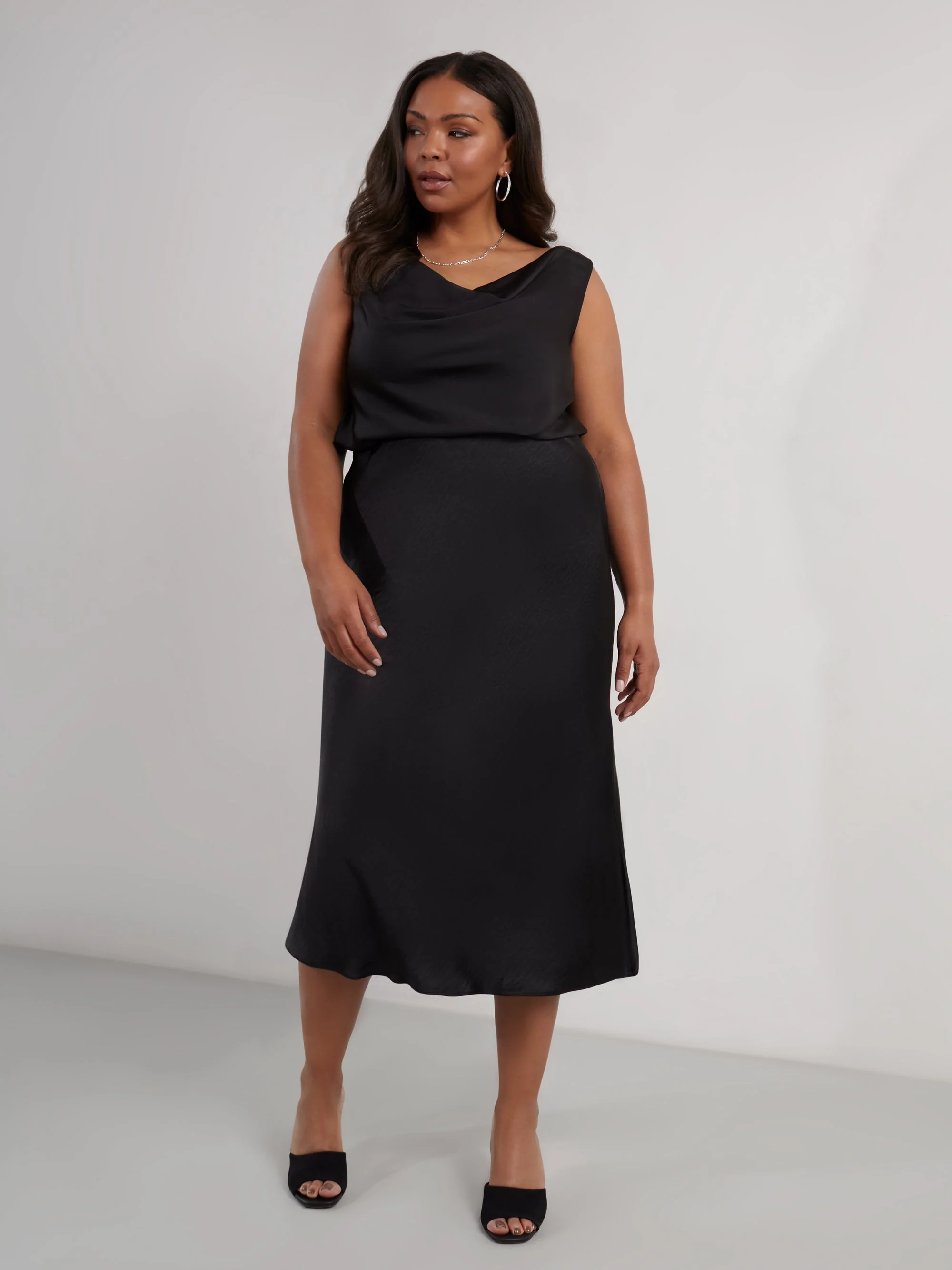 Black Satin Skirt - Image 5