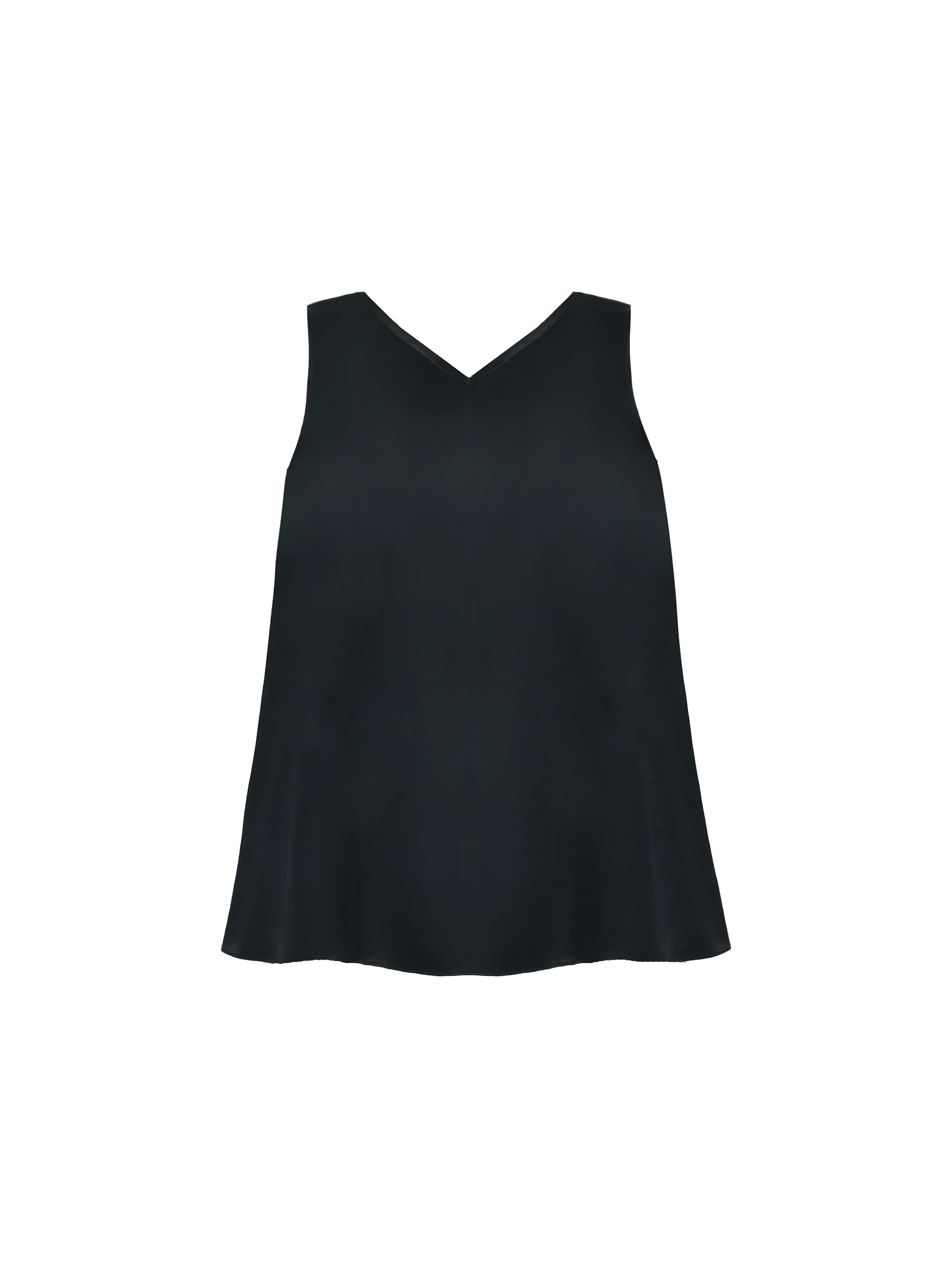 Black Satin Vest Top - Image 4