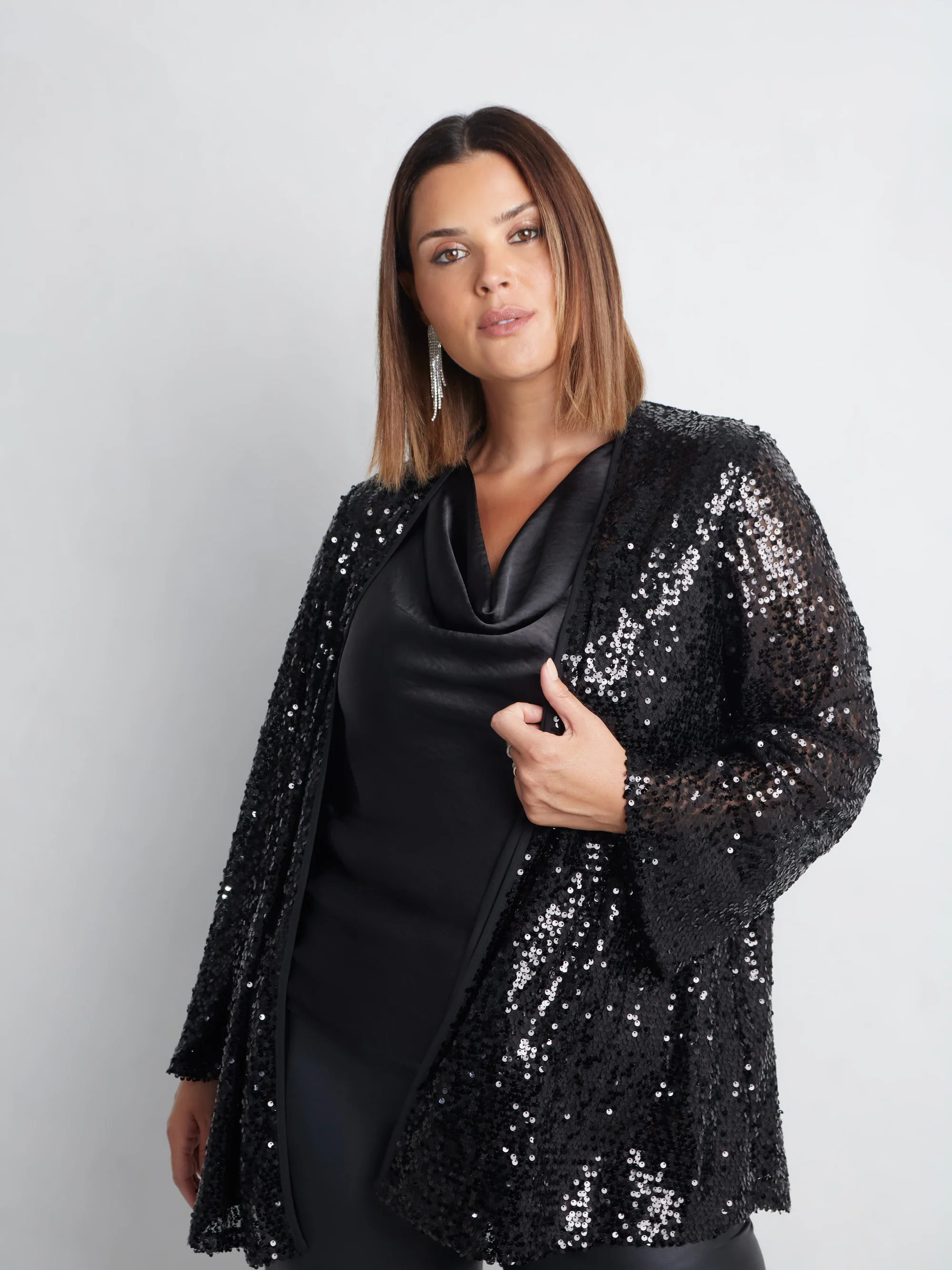 Black Sequin Kimono - Image 4