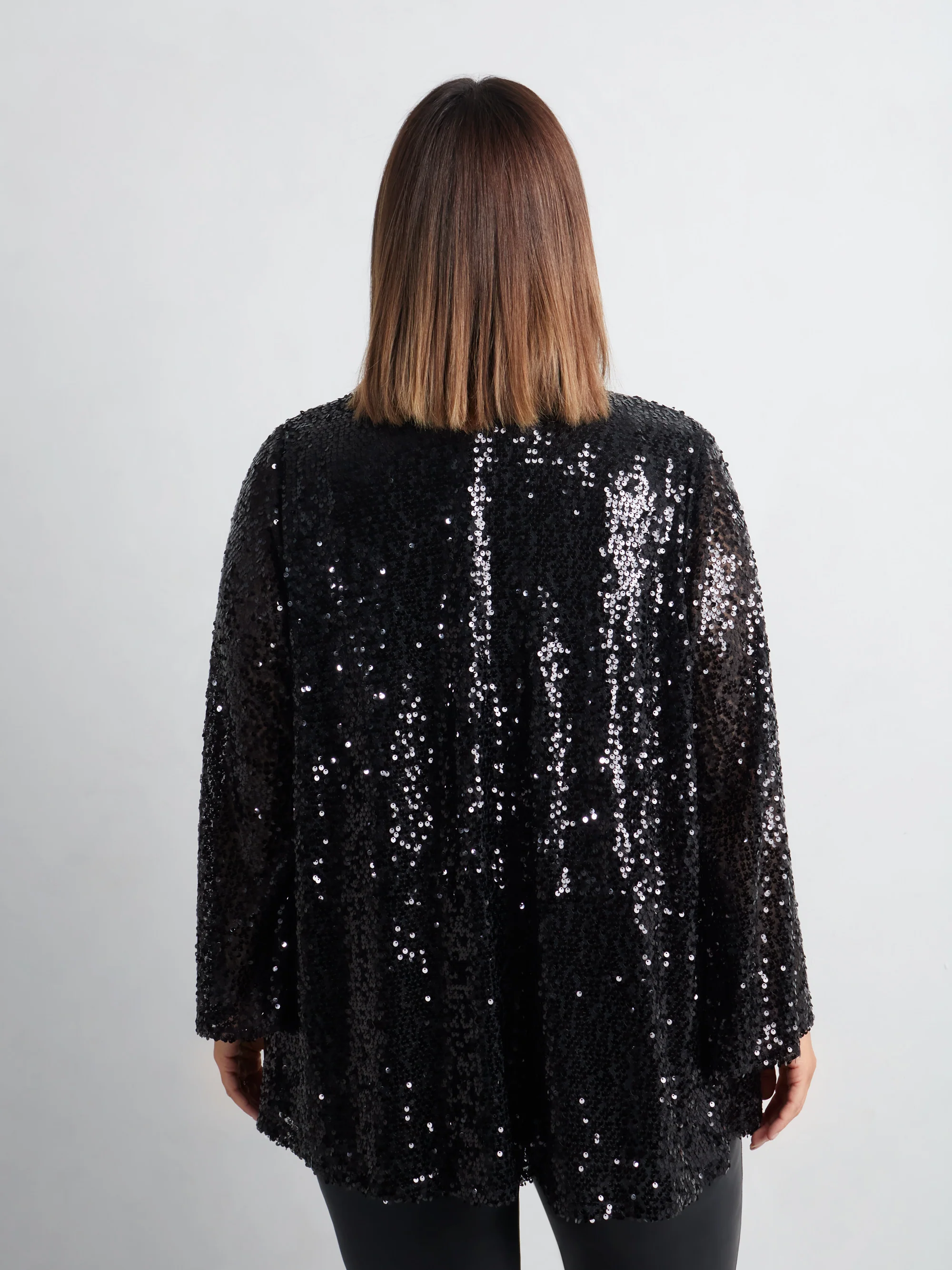 Black Sequin Kimono - Image 7