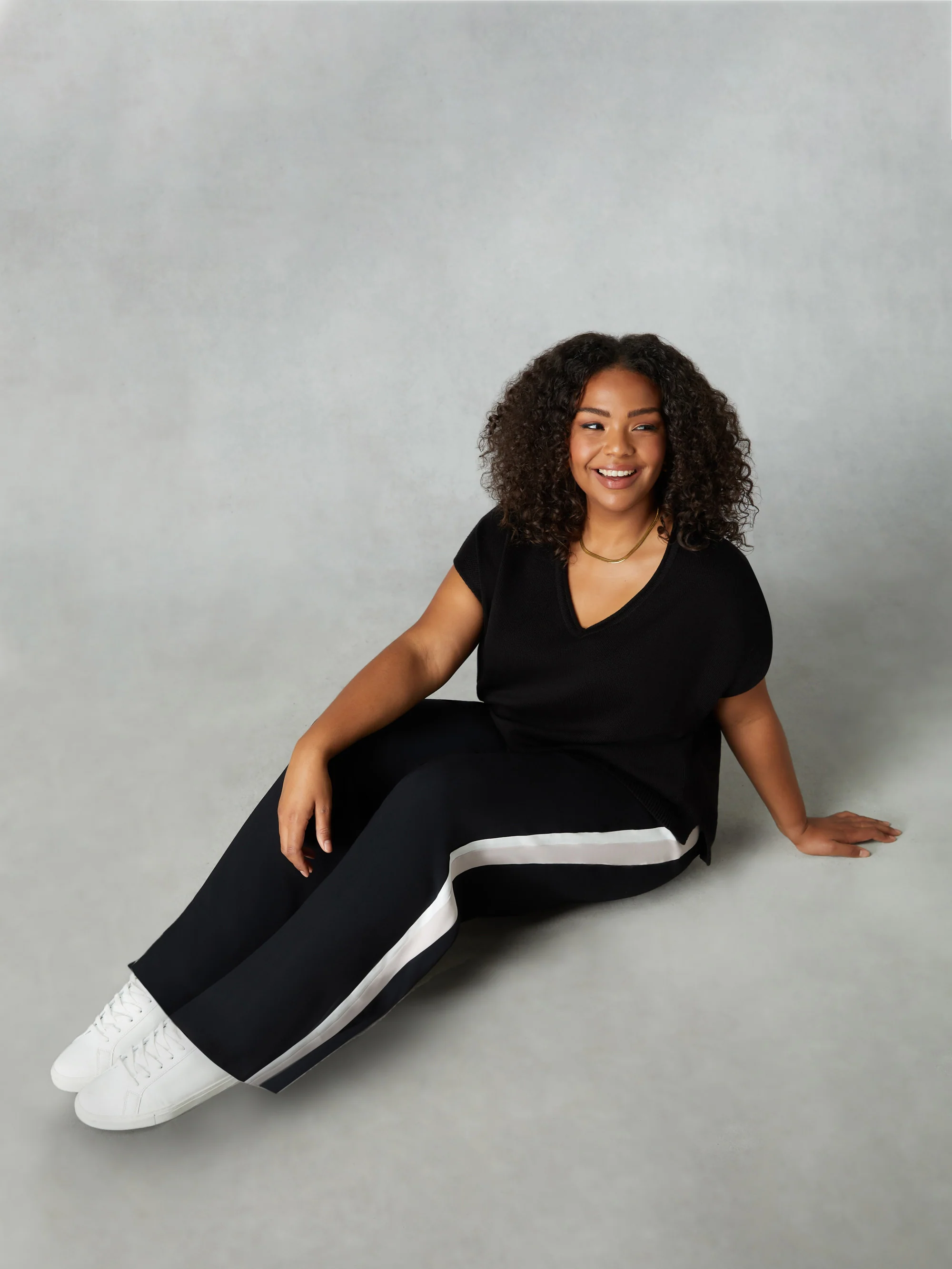 Black Side Stripe Trousers - Image 3