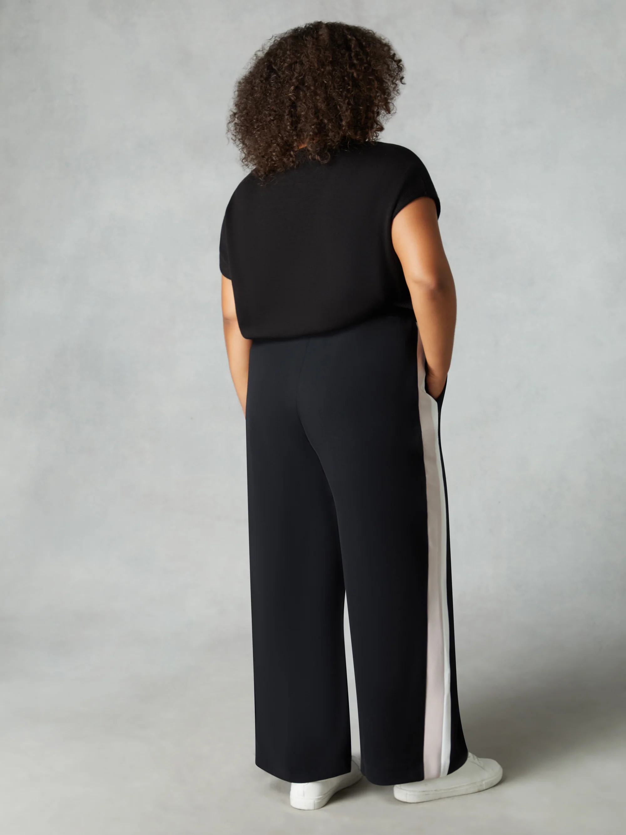 Black Side Stripe Trousers - Image 5