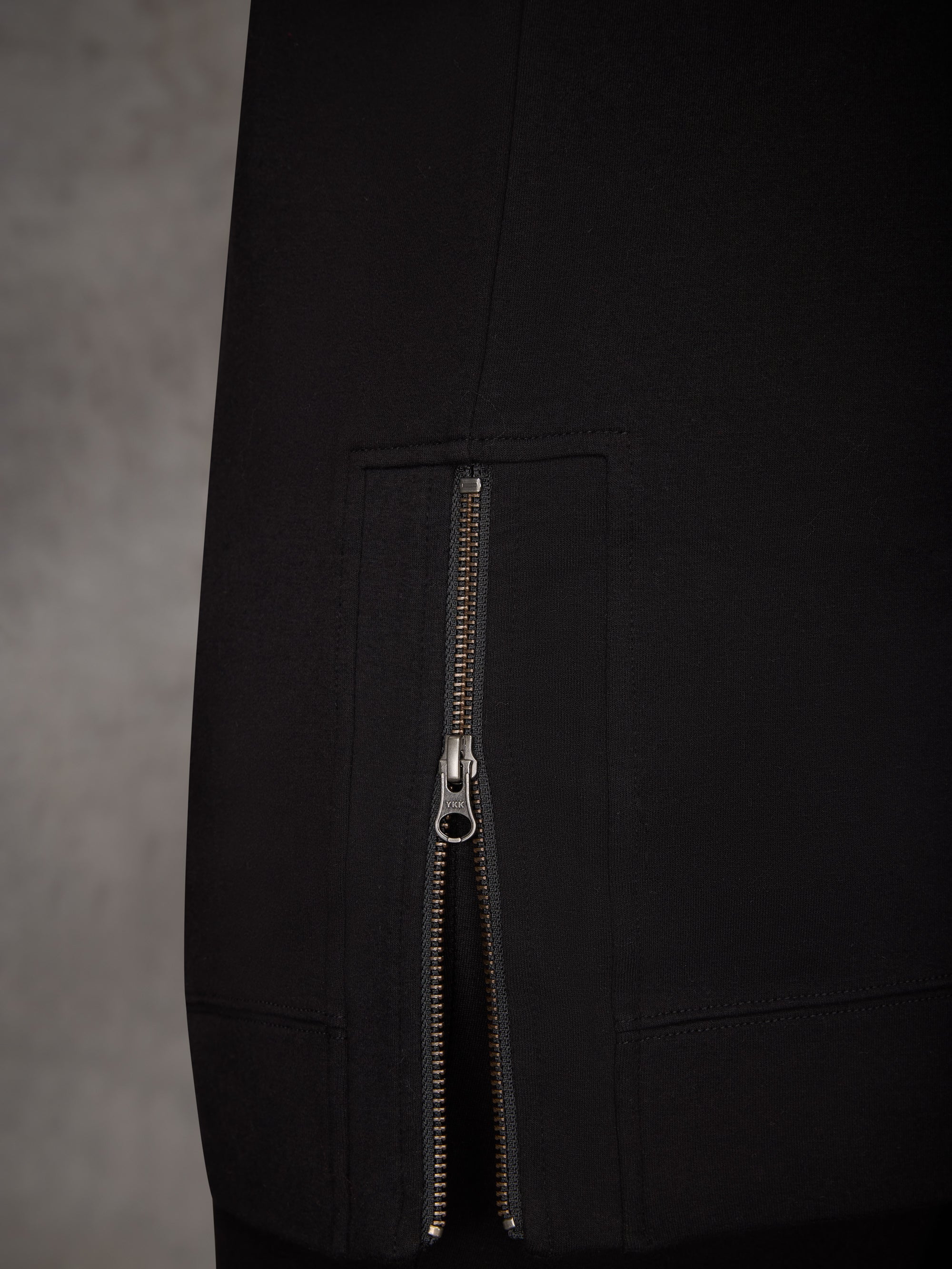 Black Side Zip Longline Sweatshirt - Image 4