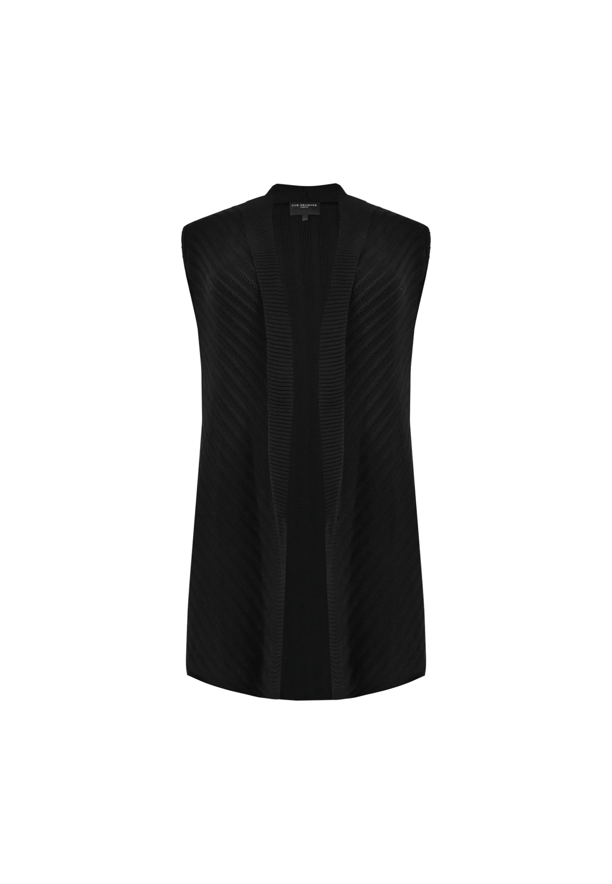 Black Sleeveless Cardigan - Image 5
