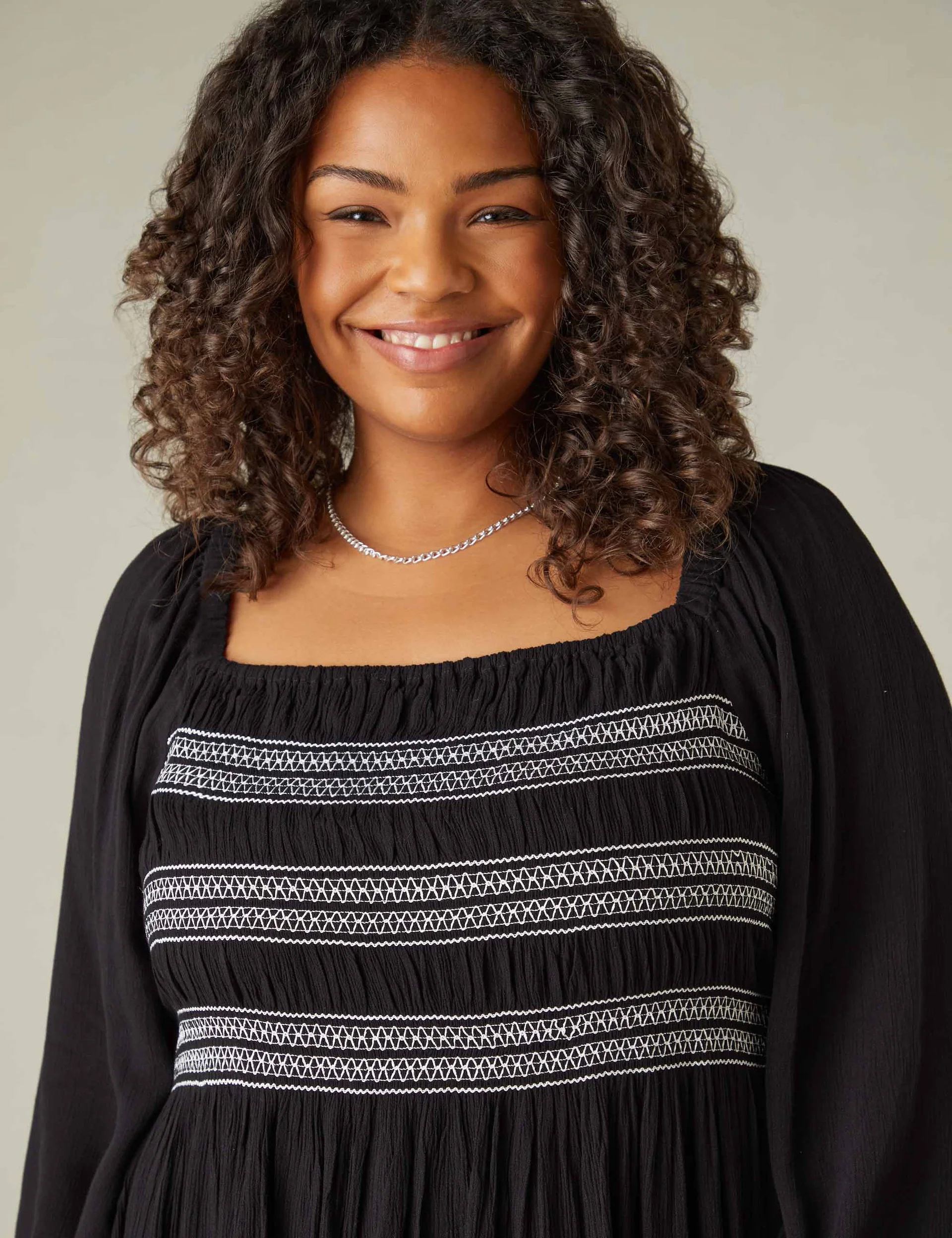 Black Smock Midaxi Dress - Image 4
