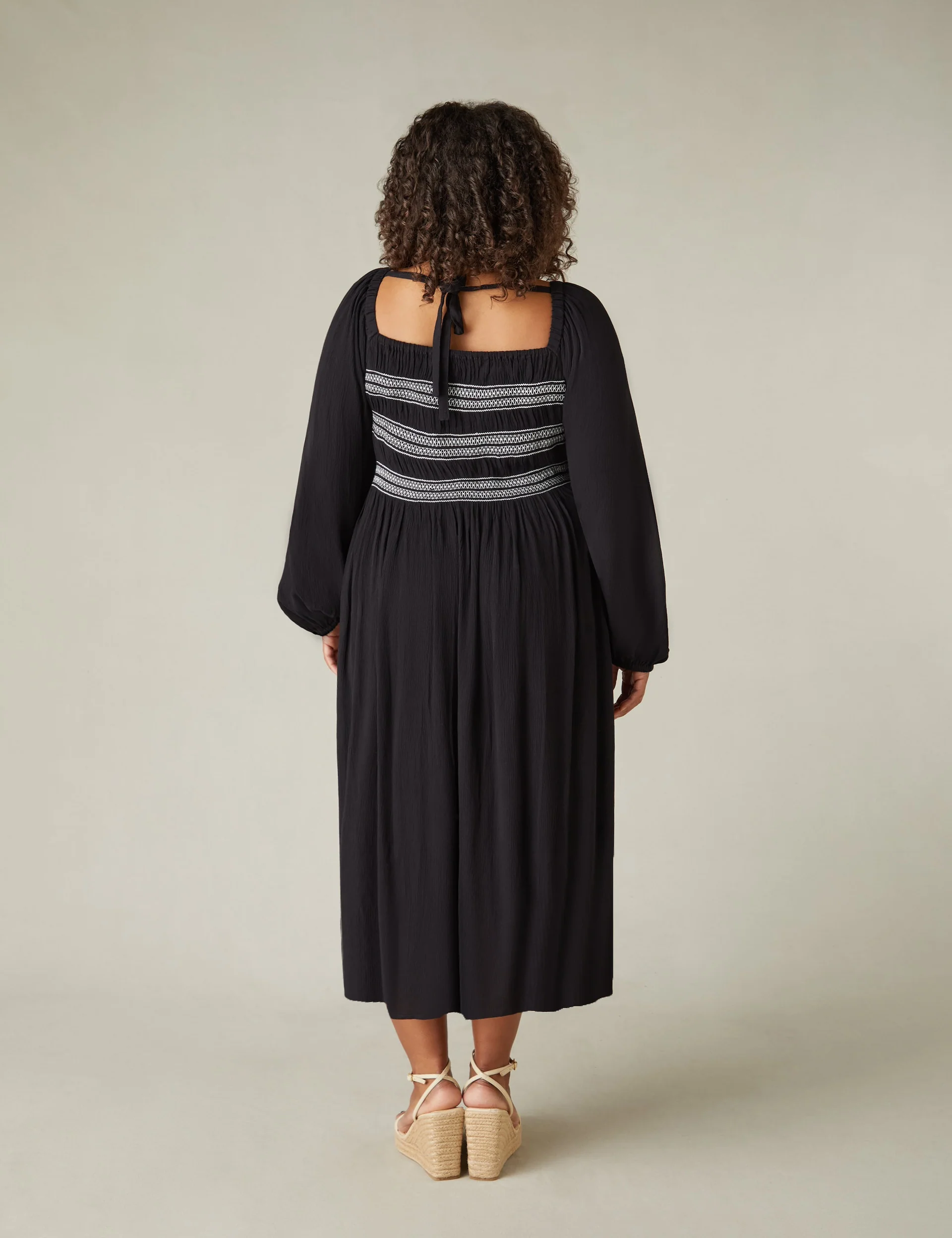 Black Smock Midaxi Dress - Image 6