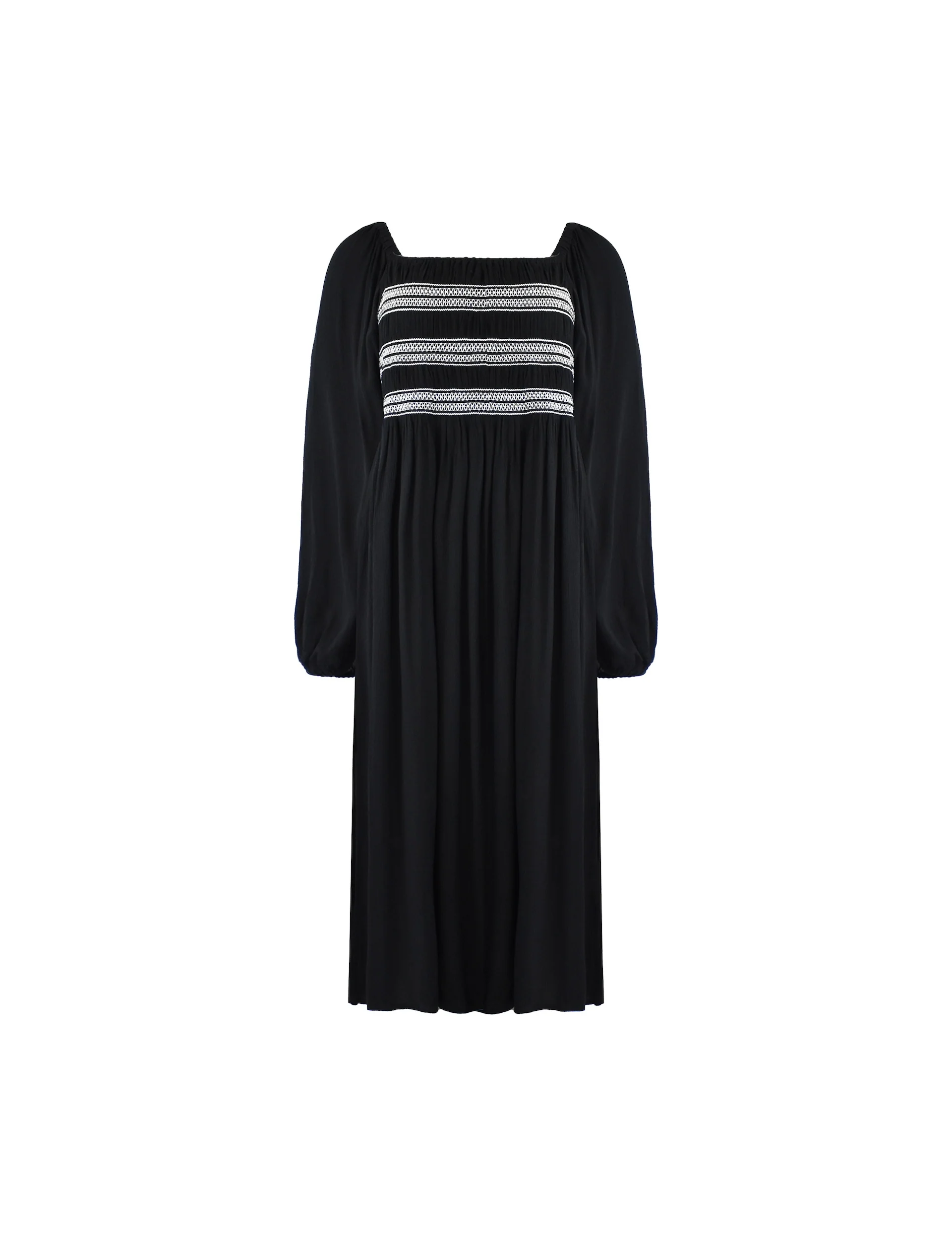 Black Smock Midaxi Dress - Image 7