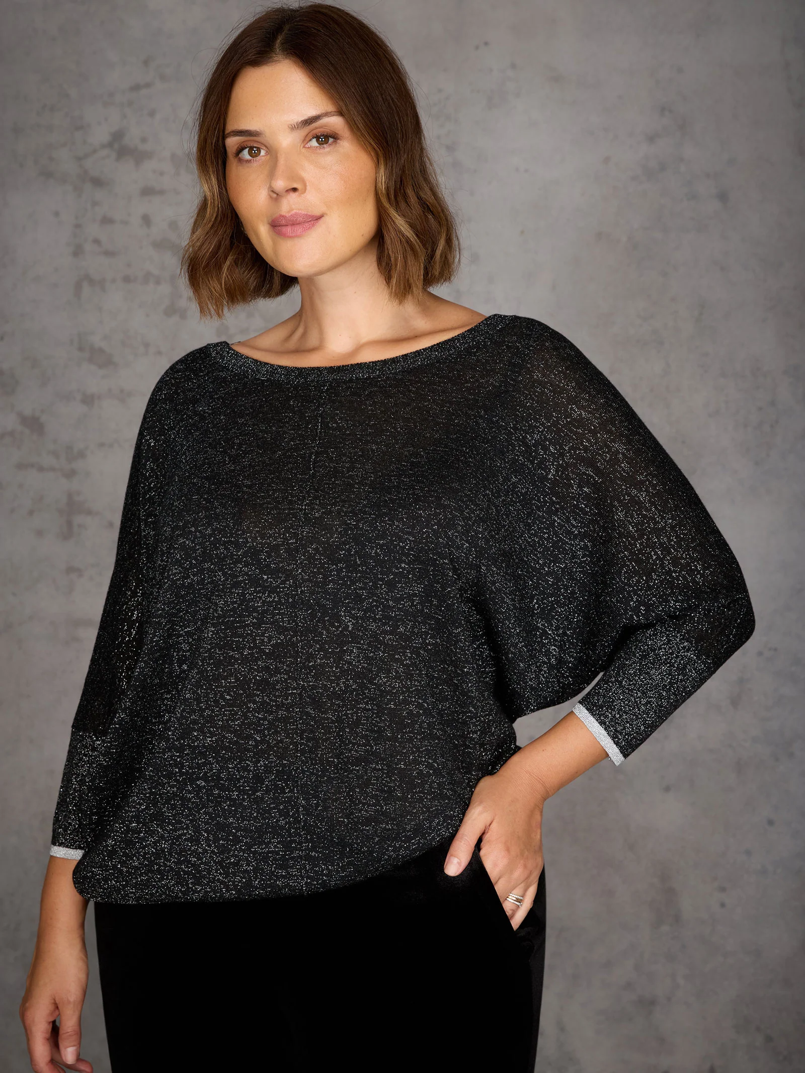 Black Sparkle Knit Jumper - Image 4