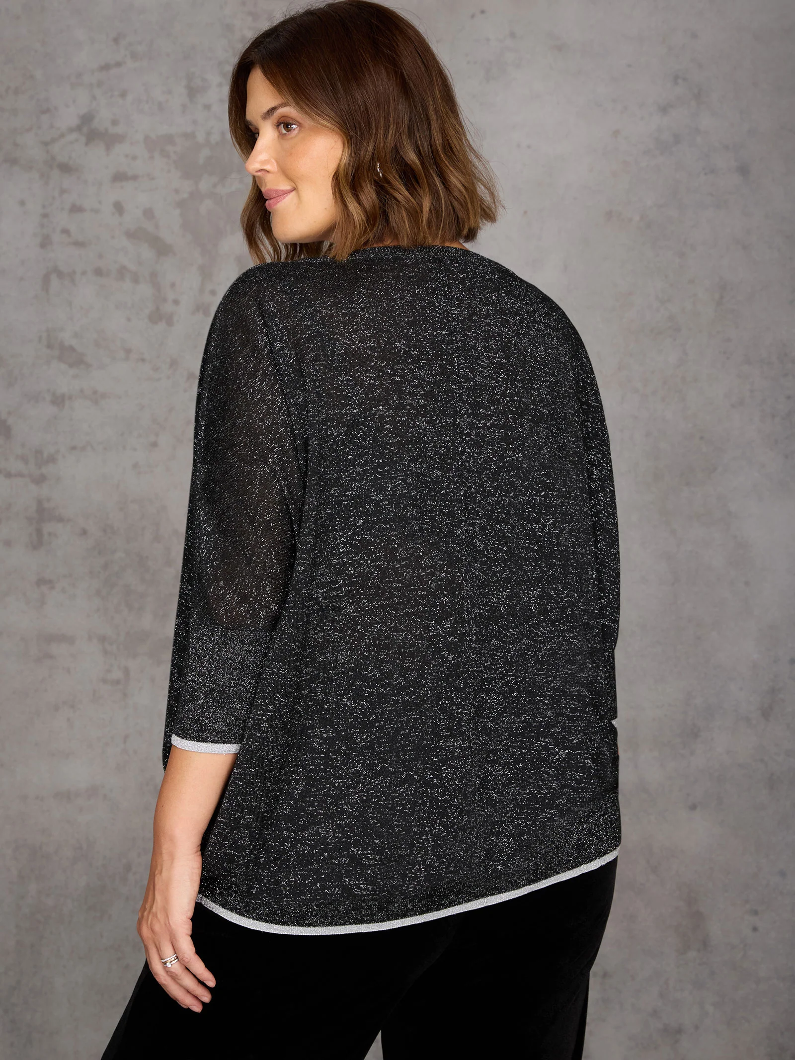 Black Sparkle Knit Jumper - Image 7