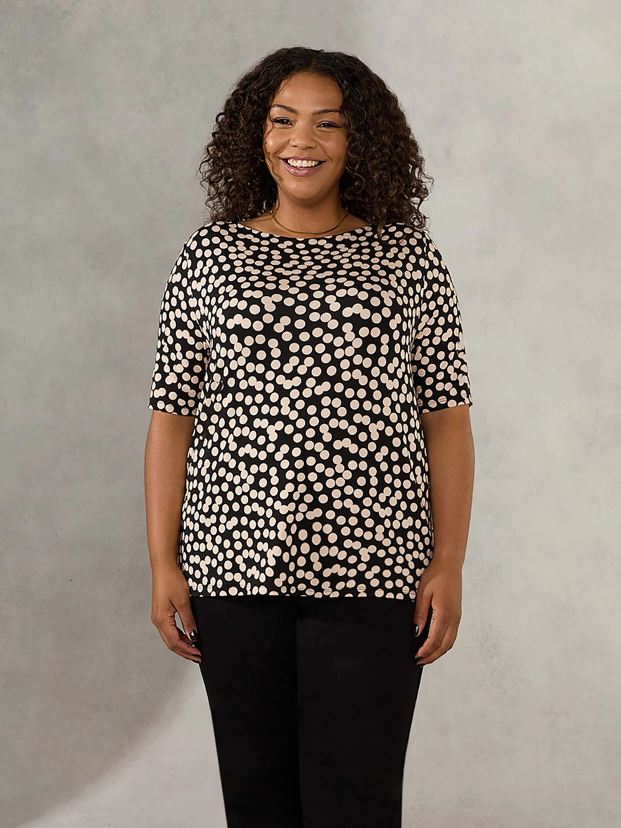 Black & Stone Slash Neck Jersey T-Shirt - Image 3