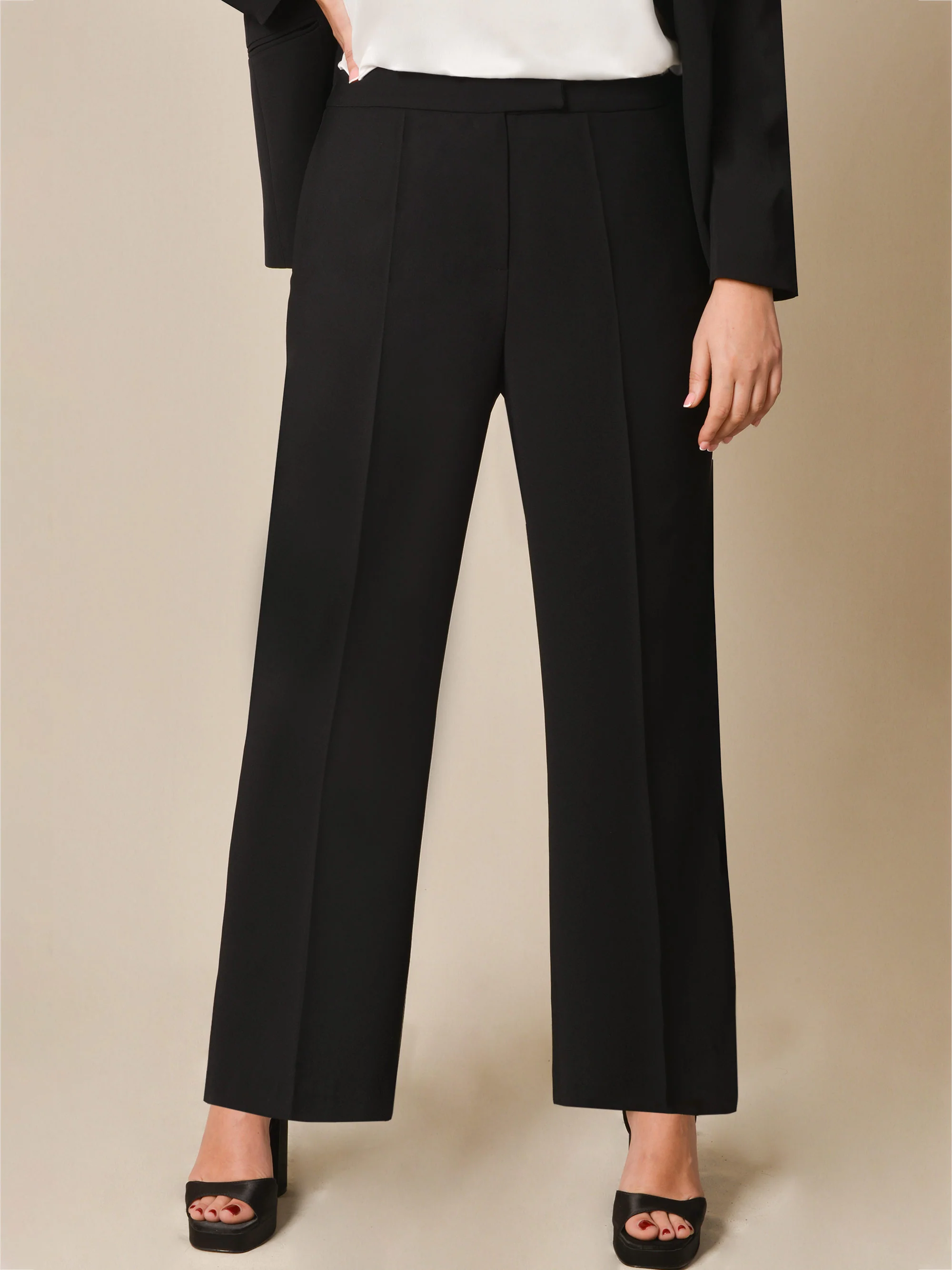 Black Straight Tailored Trouser - Image 4
