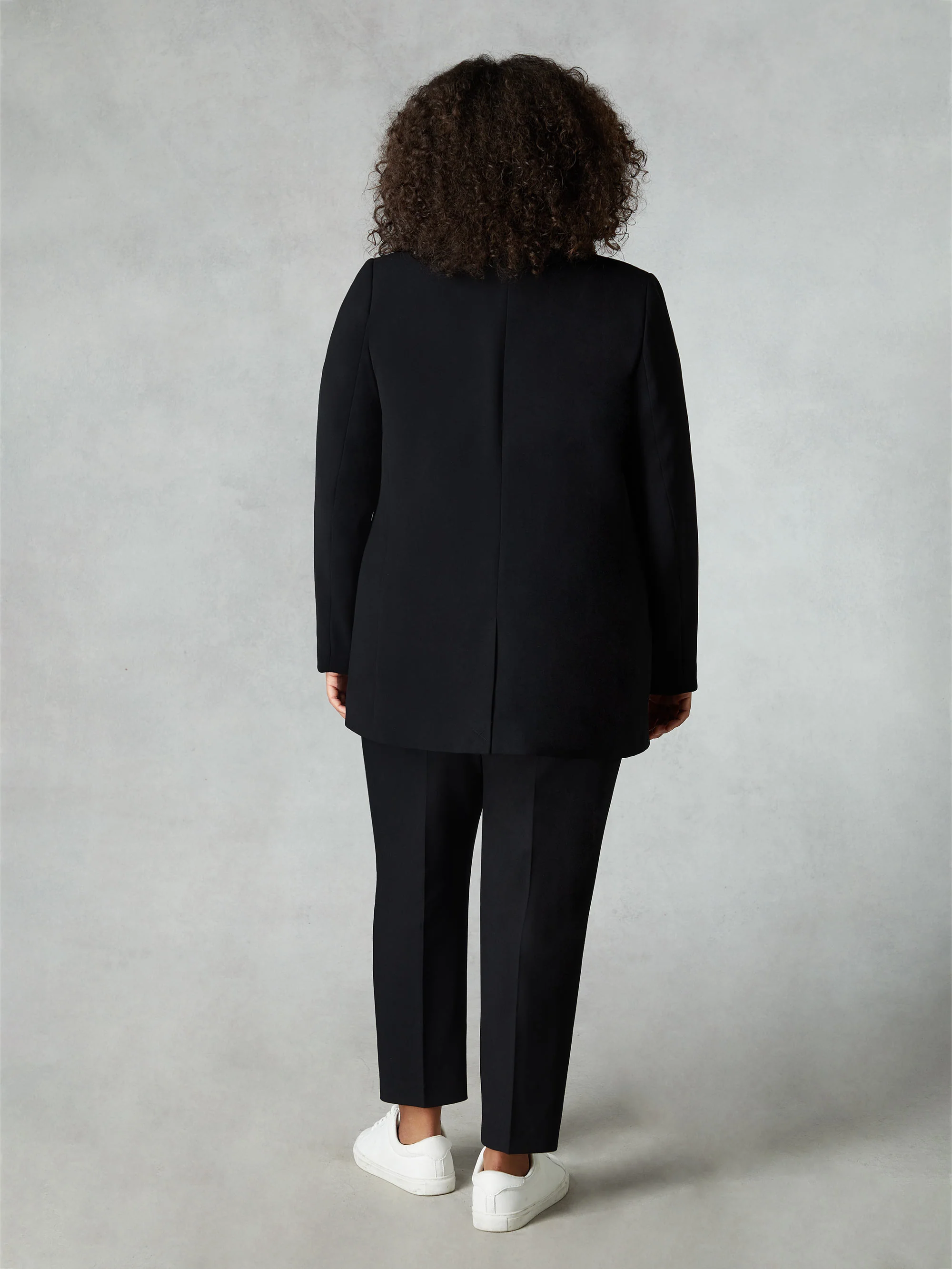 Black Stretch Tapered Trousers - Image 4