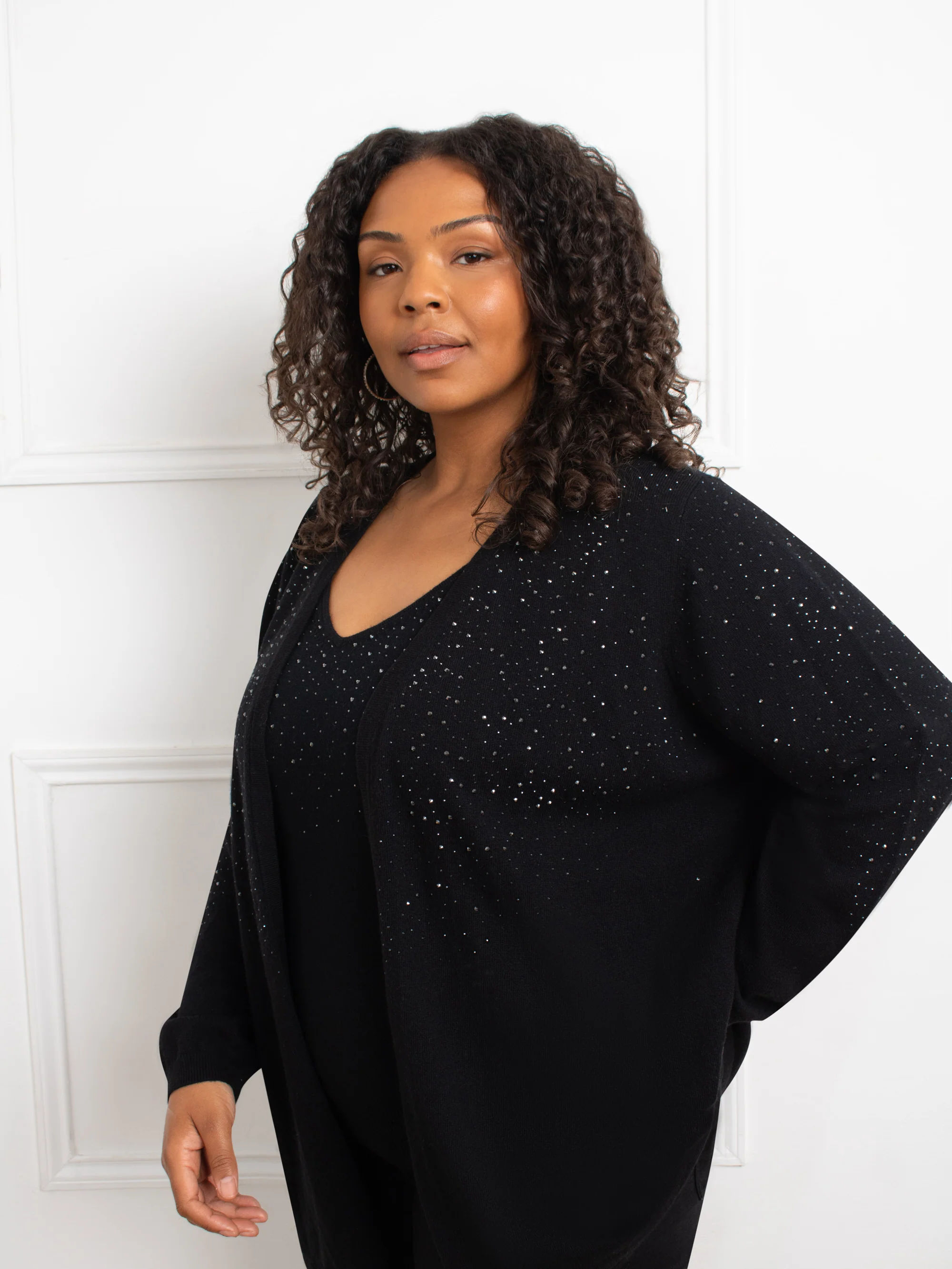 Black Sparkle Cardigan - Image 3