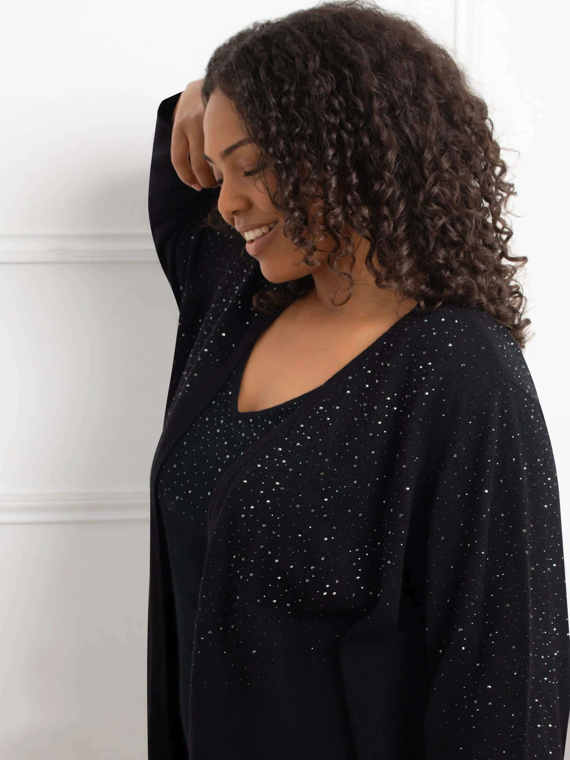 Black Sparkle Cardigan - Image 4
